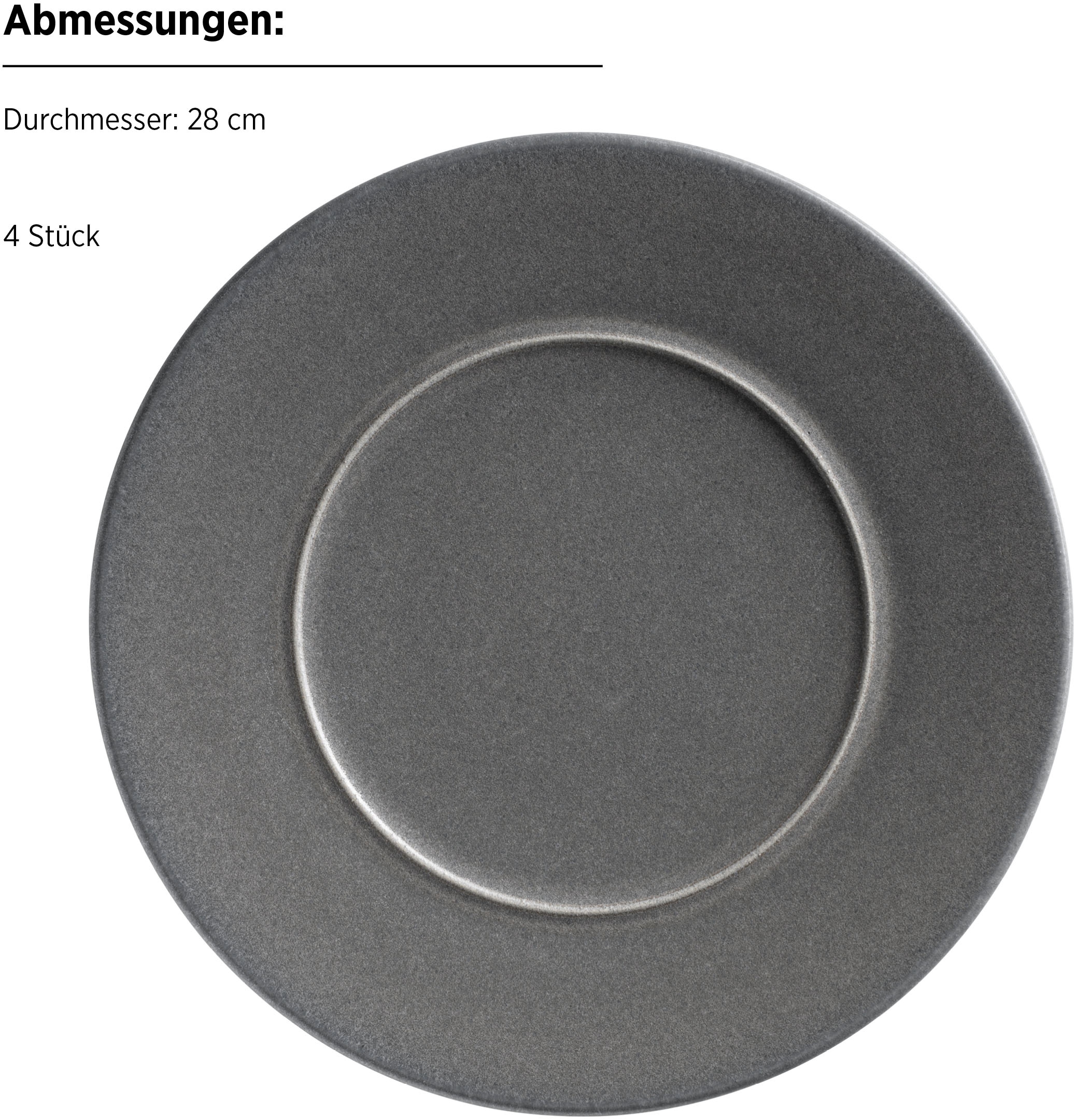 MÄSER Speiseteller »UNICO, Speiseteller Set, Steinzeug«