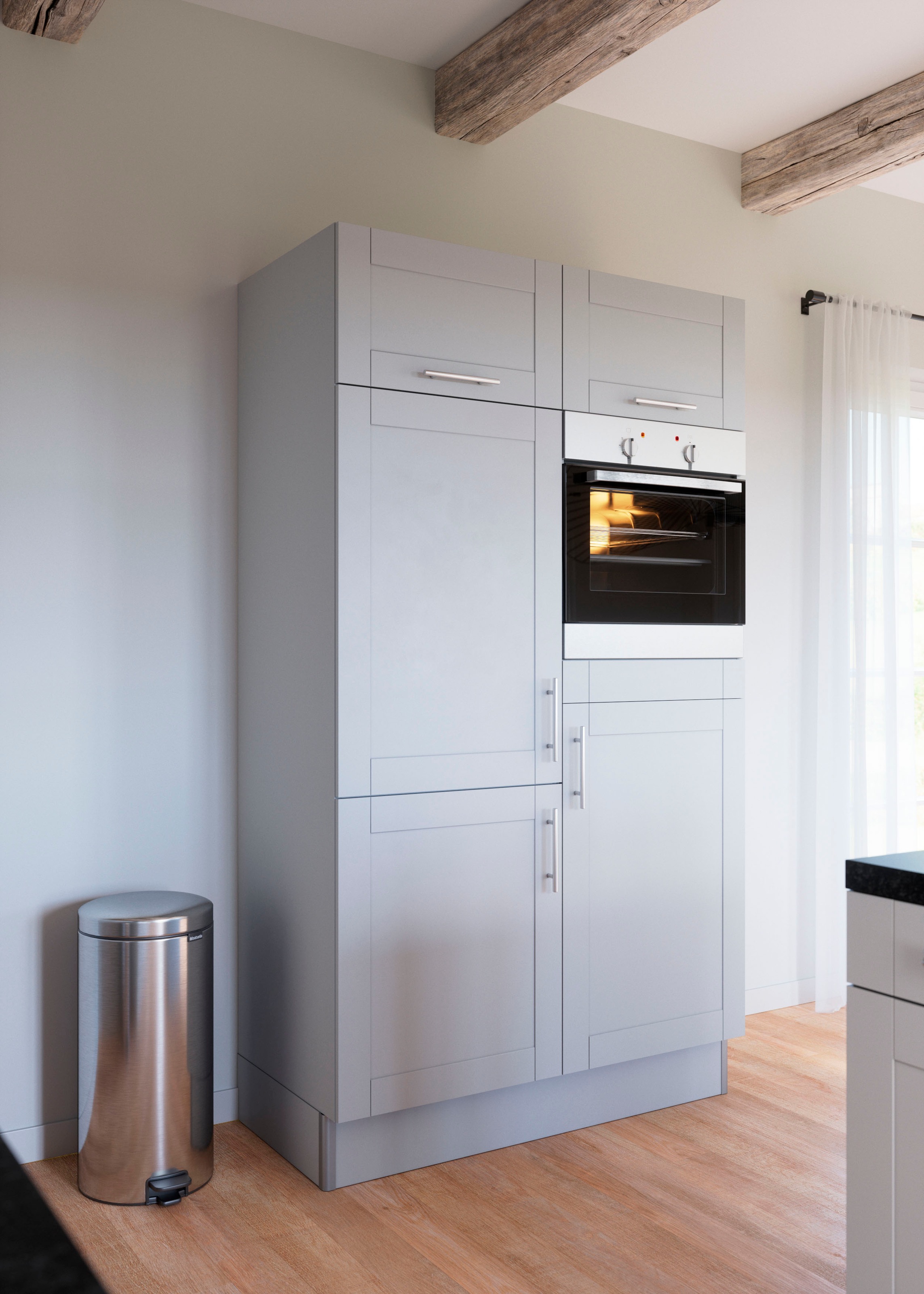 OPTIFIT Küche »Ahus, Back-/Kühlmodul«, Breite 120 cm, wahlw. mit E-Geräten, Soft Close Funktion, MDF Fronten