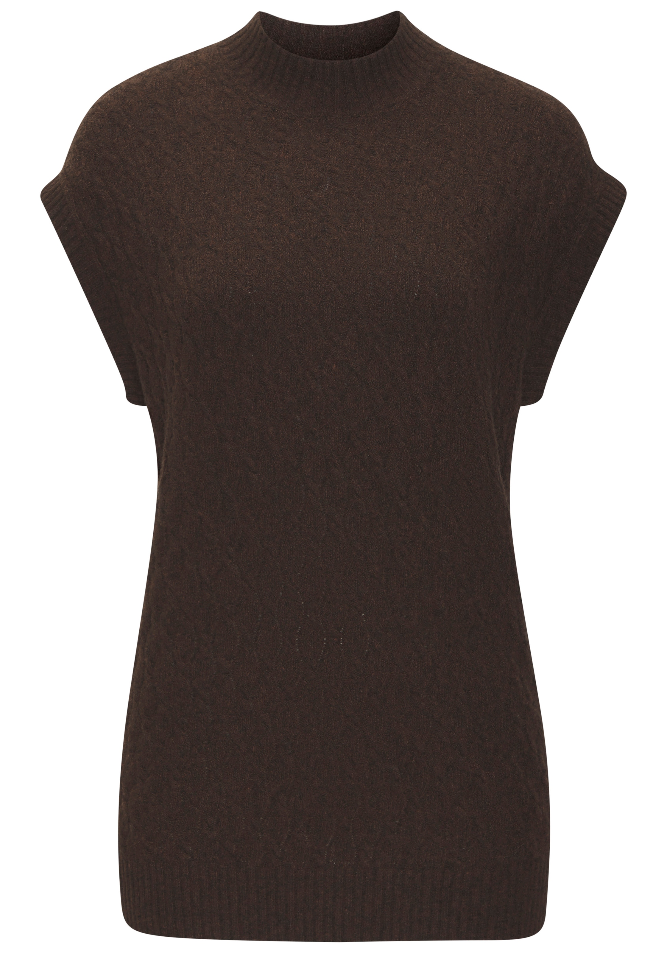 French Connection Pullunder mit Zopfmuster und kleinem Stehkragen, Loungewear