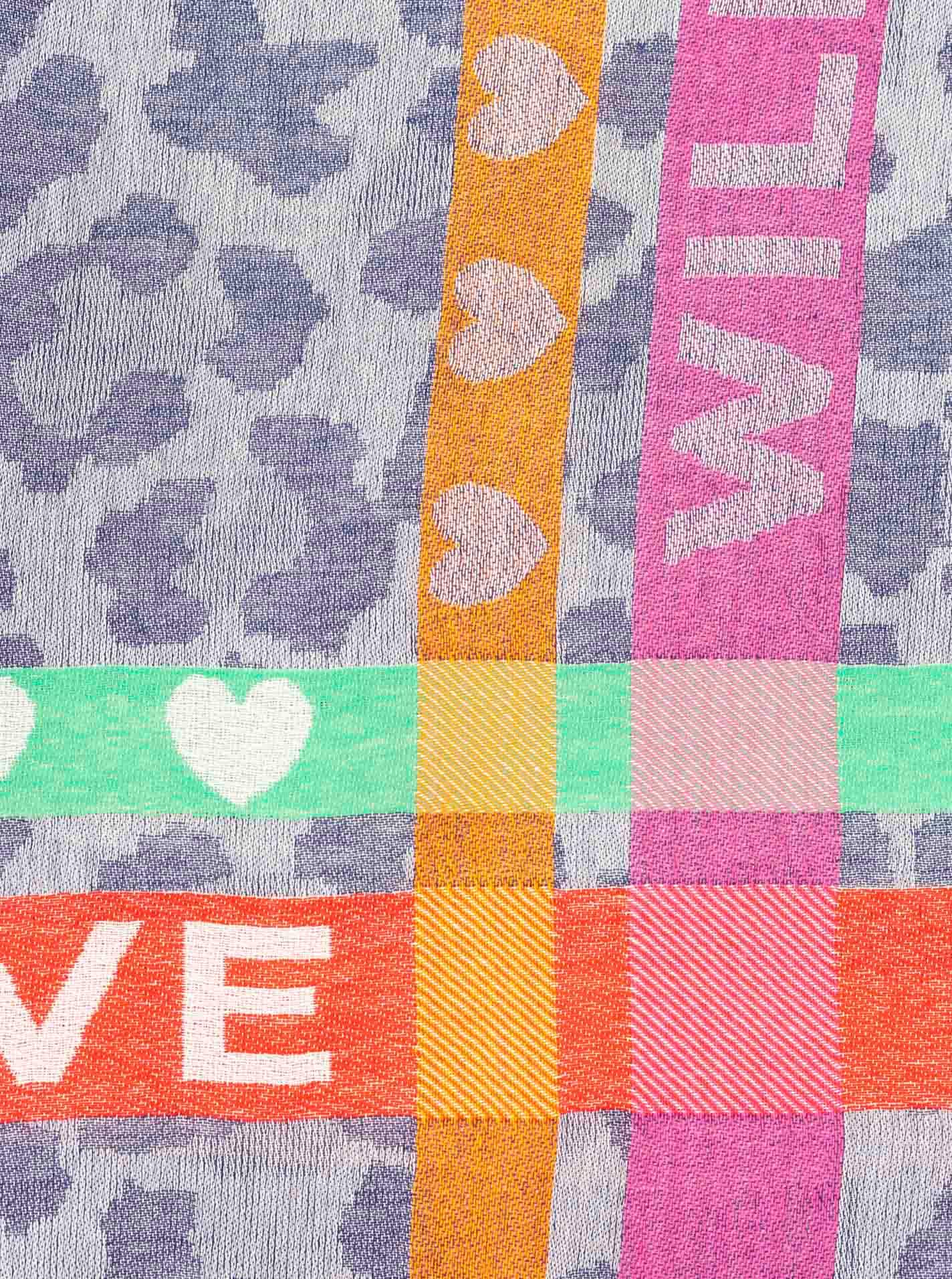 Zwillingsherz Schal »"Wild Love"« trendiger Schal mit Herzen und Schriftzug