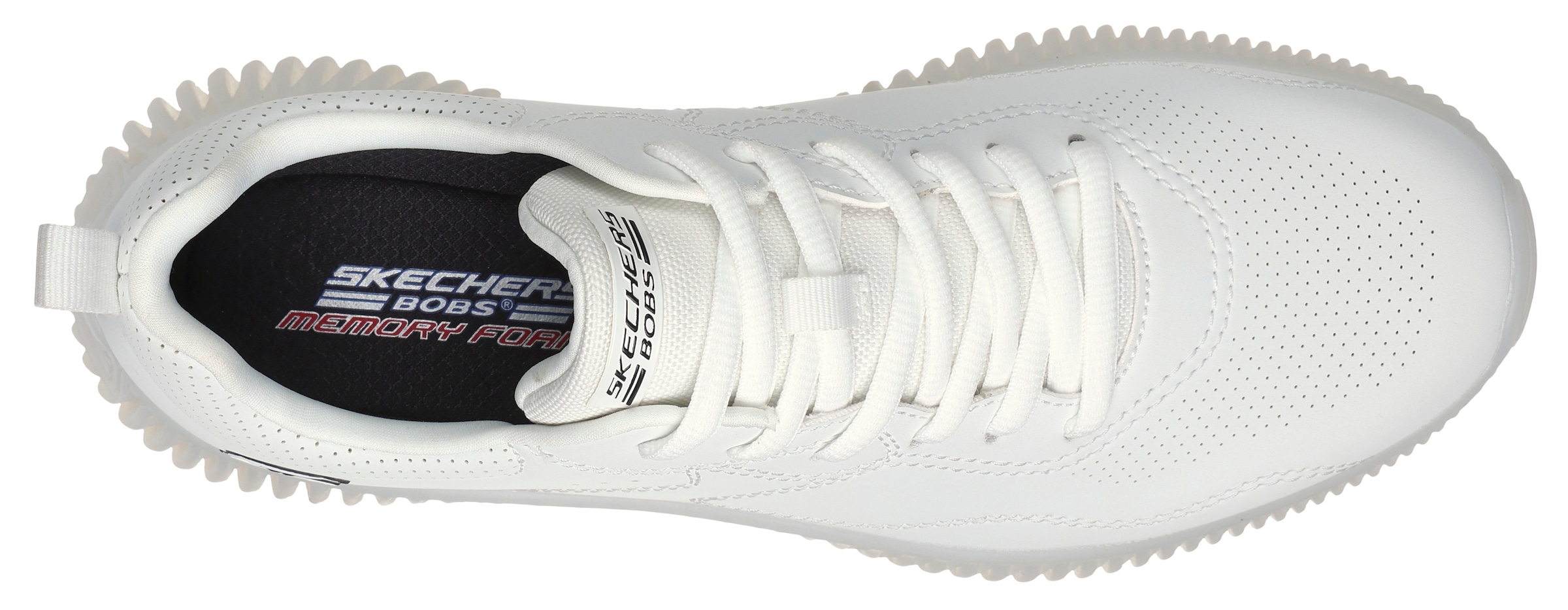 Skechers Sneaker »BOBS GEO-HOW DEBONAIR«, Freizeitschuh, Halbschuh, Schnürschuh im monochrome Look