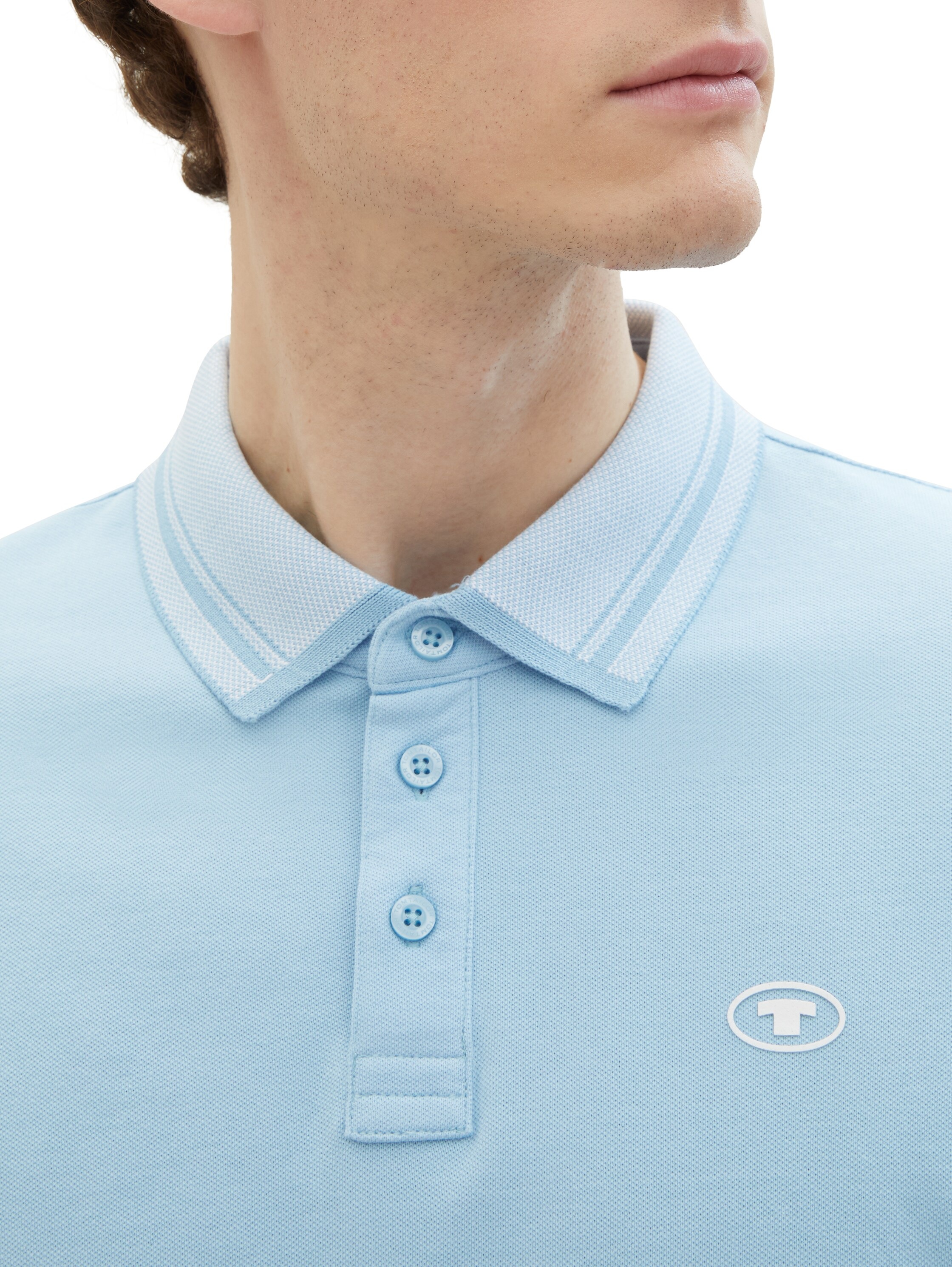 TOM TAILOR Langarm-Poloshirt, mit Logoprint