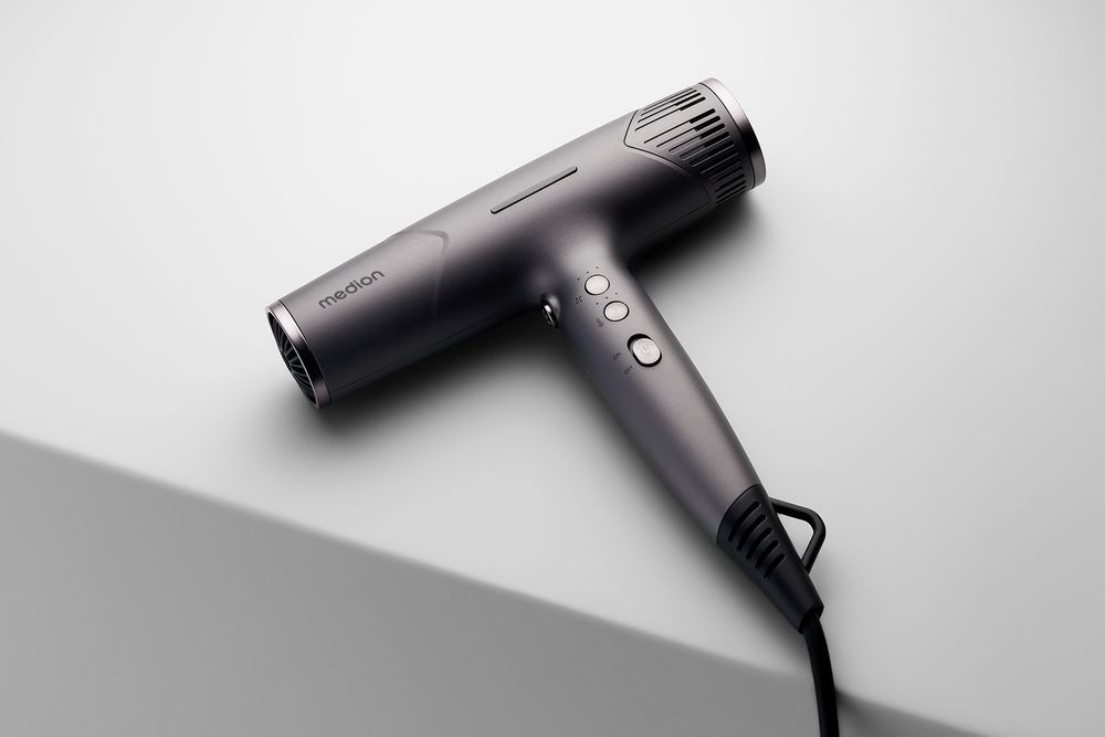 Medion® Ionic-Haartrockner »HD2 (MD19984)«, 1500 W, 3 Aufsätze, Selbstreinigungsfunktion, je 3 Temperatur- und Luftstromstufen