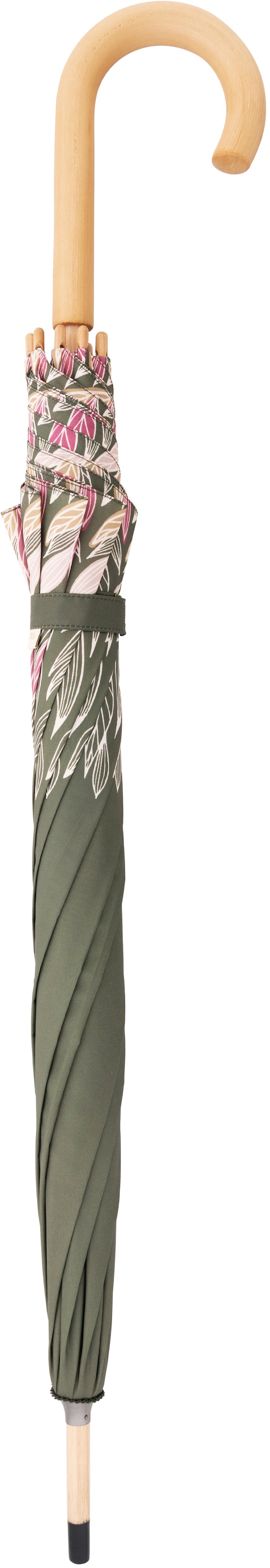 doppler® Stockregenschirm »nature Long, intention olive«, aus recyceltem  Material mit Schirmgriff aus Holz kaufen | Stockschirme