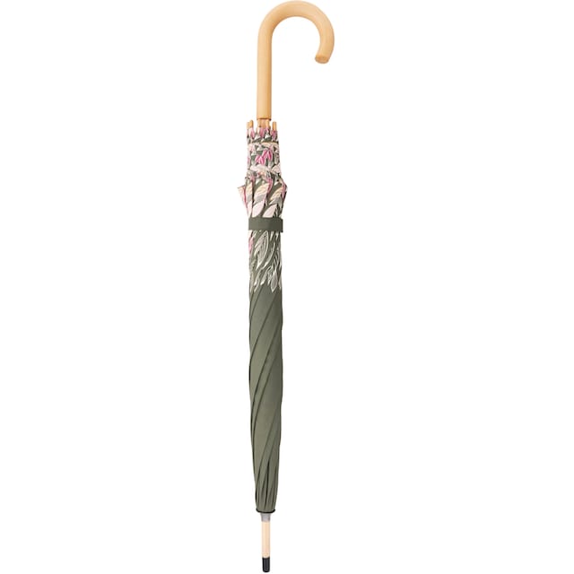 doppler® Stockregenschirm »nature Long, intention olive«, aus recyceltem  Material mit Schirmgriff aus Holz kaufen