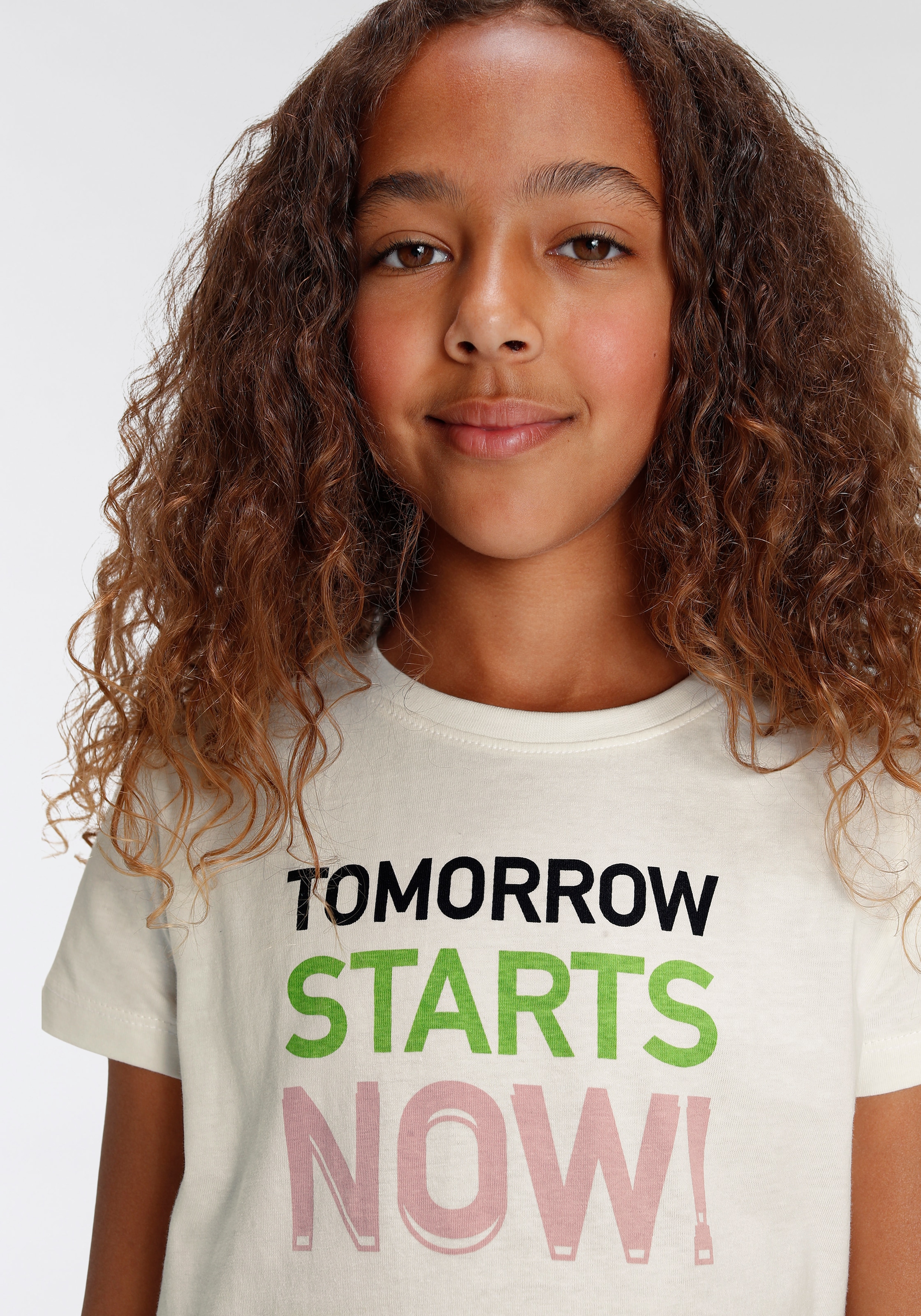 KIDSWORLD T-Shirt »Tomorrow starts now!«, jetzt im Druck %Sale