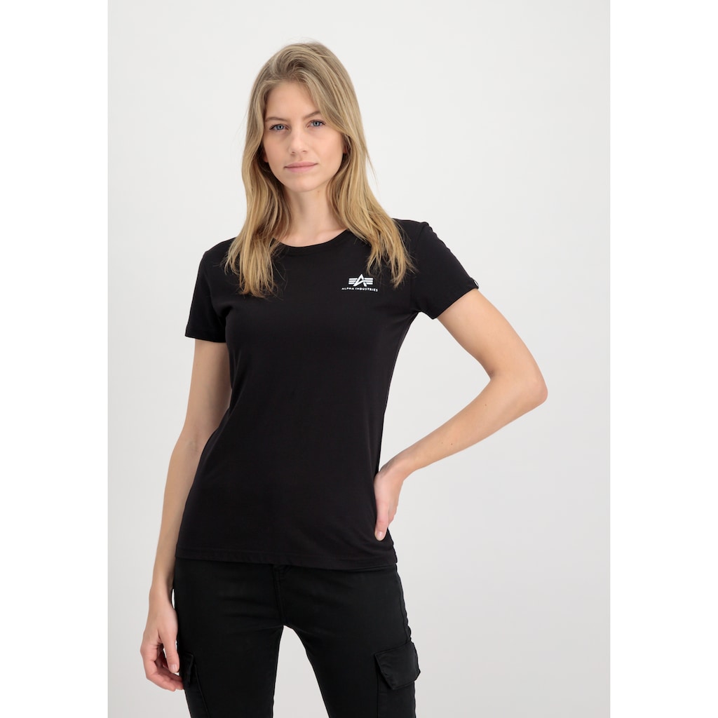 Alpha Industries T-Shirt »ALPHA INDUSTRIES Women - T-Shirts Basic T Small Logo Wmn«