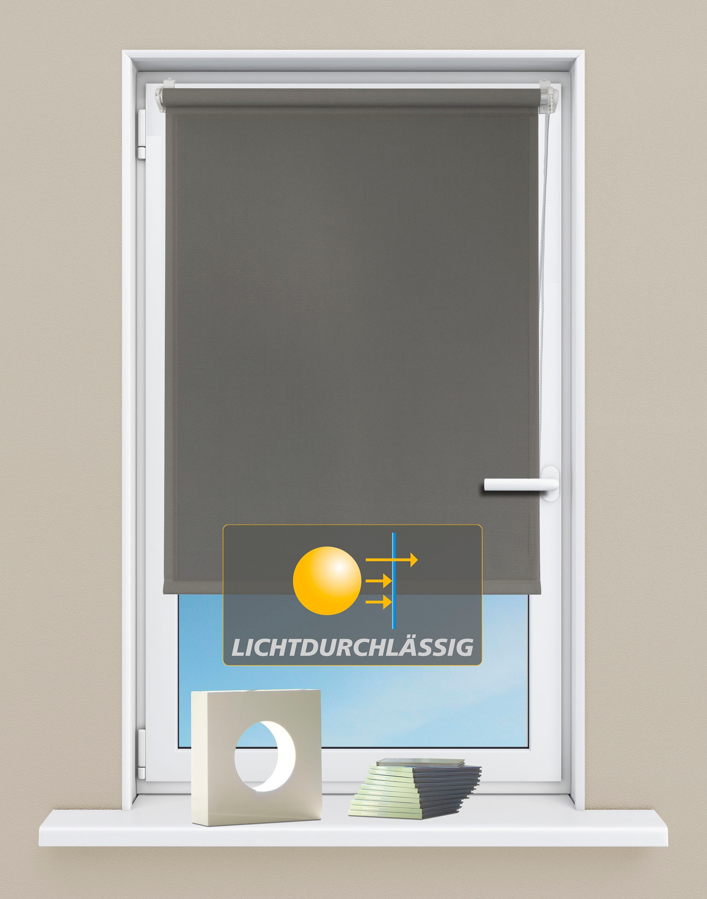 Kutti Seitenzugrollo »Seitenzugrollo 'Ida', Lichtschutz, Klemmfix, ohne Boh günstig online kaufen