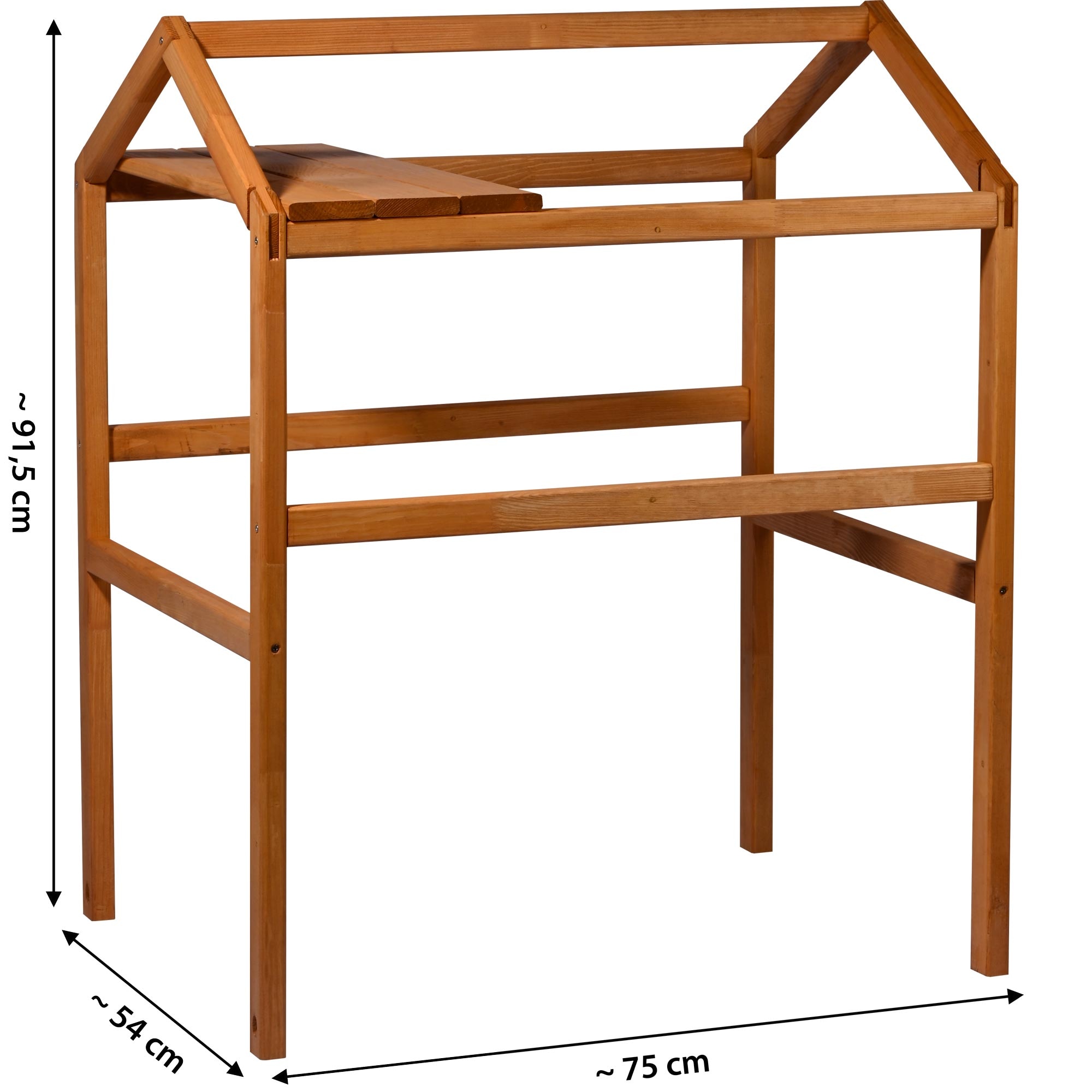 dobar Rankhilfe »Pflanzturm-Aufsatz für Hochbeet Kubus 2.0, mit Ablage, hellbraun« Außenmaße des Pflanzturm-Aufsatzes 74x54x89 cm (LxBxH)