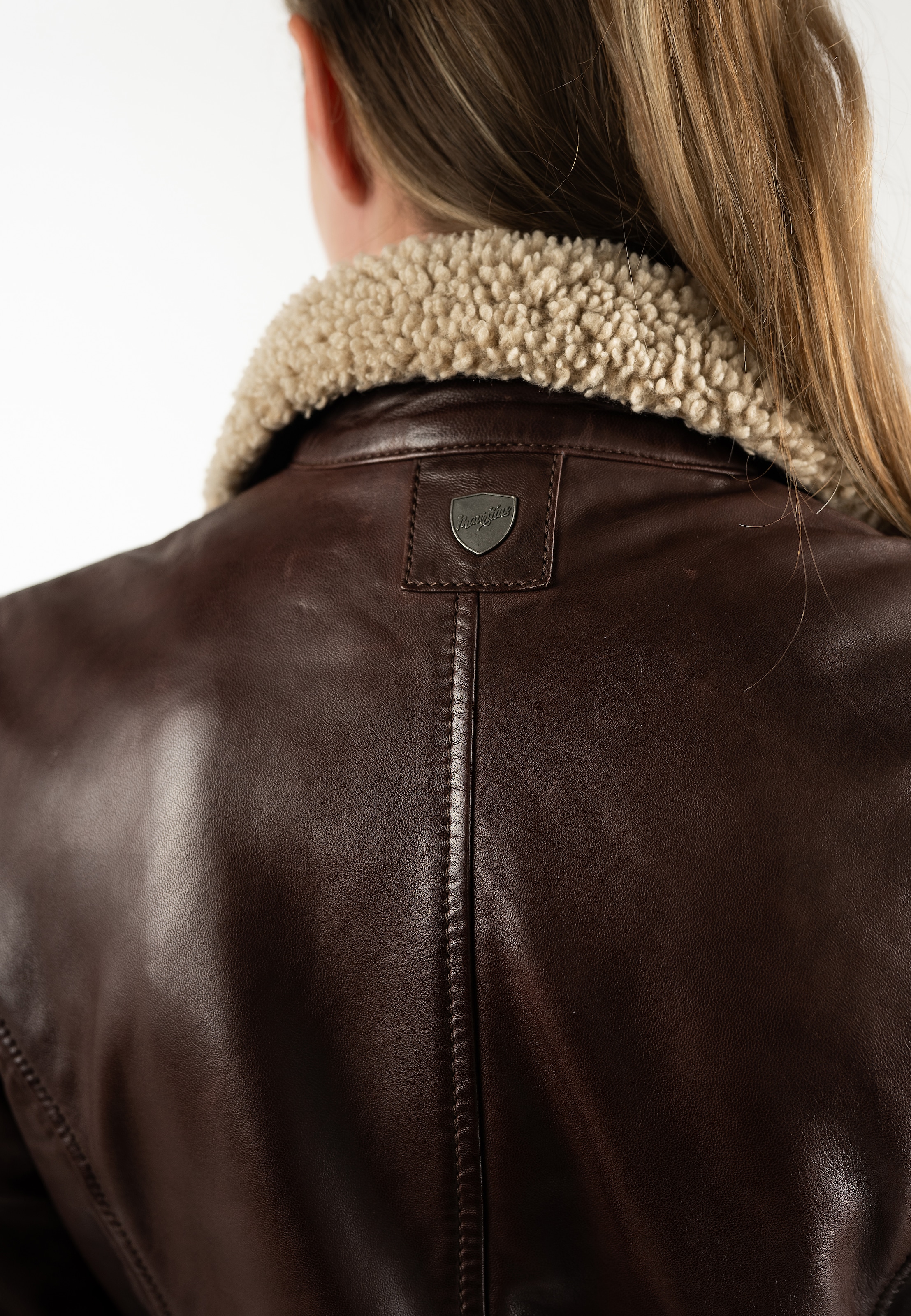 Mauritius Lederjacke »MWElira« mit Teddyfellkragen