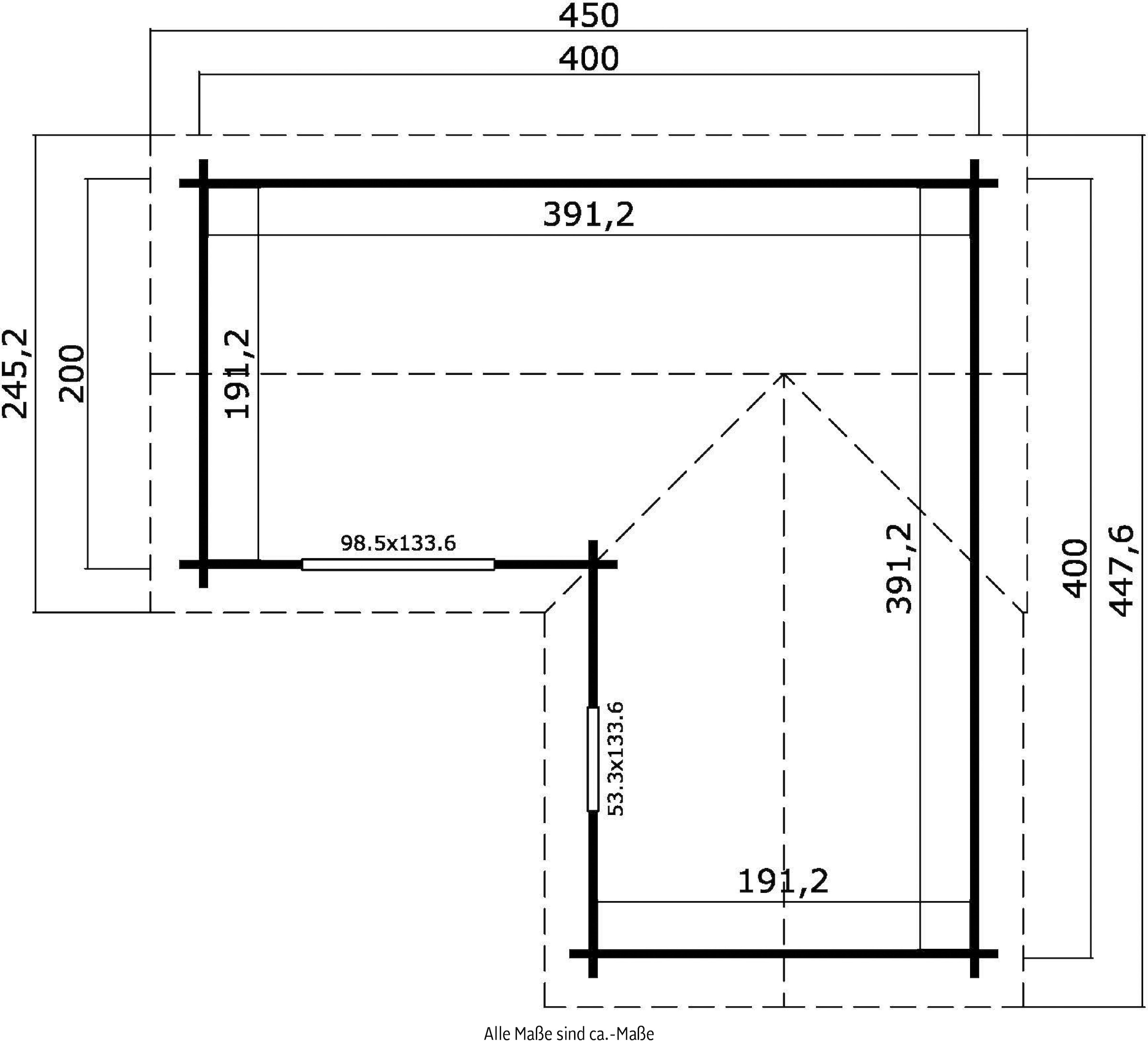 LASITA MAJA Gartenhaus »PORTSMOUTH«, (Set, inkl. Fussbodenbretter zum verlegen)