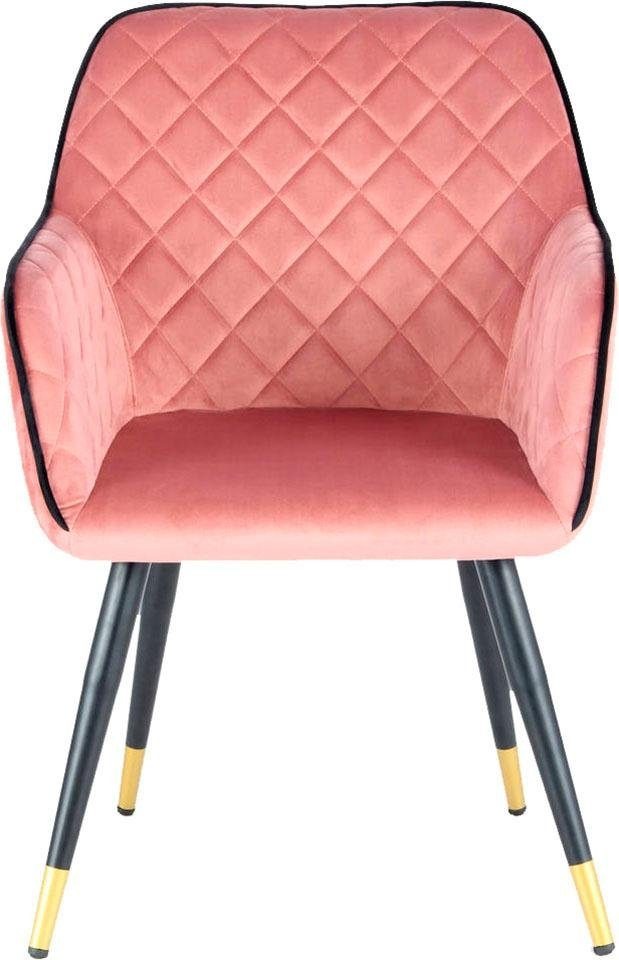 Kayoom Stuhl »Amino 525, stilvoller Design-Stuhl,samtweicher Bezug aus Velvet-Stoff«, 1 St., samtweicher Bezug, elegant, glamourös, elegante Optik
