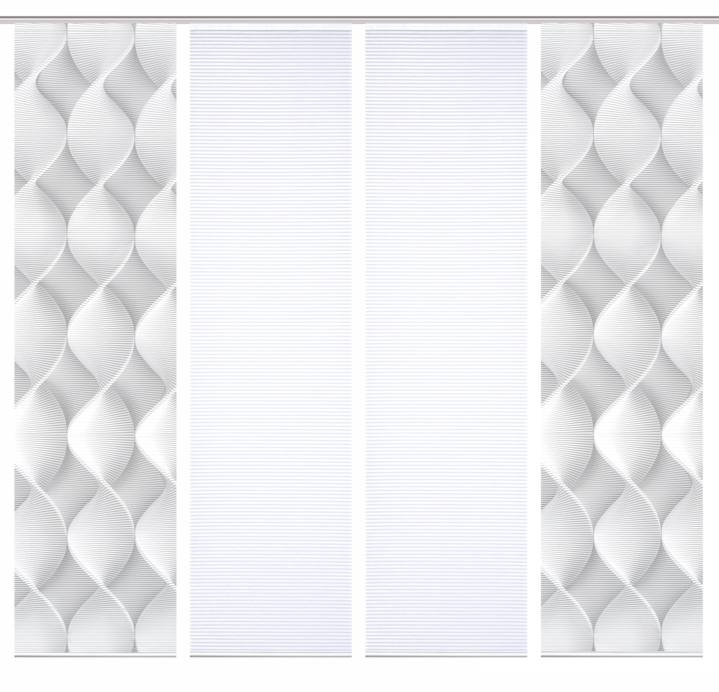 HOME in green Schiebegardine »LAMIRA« Paneelwagen 4 Stk. tlg. SET DIGITALDRUCK,BAMBUSOPTIK RECYCELT