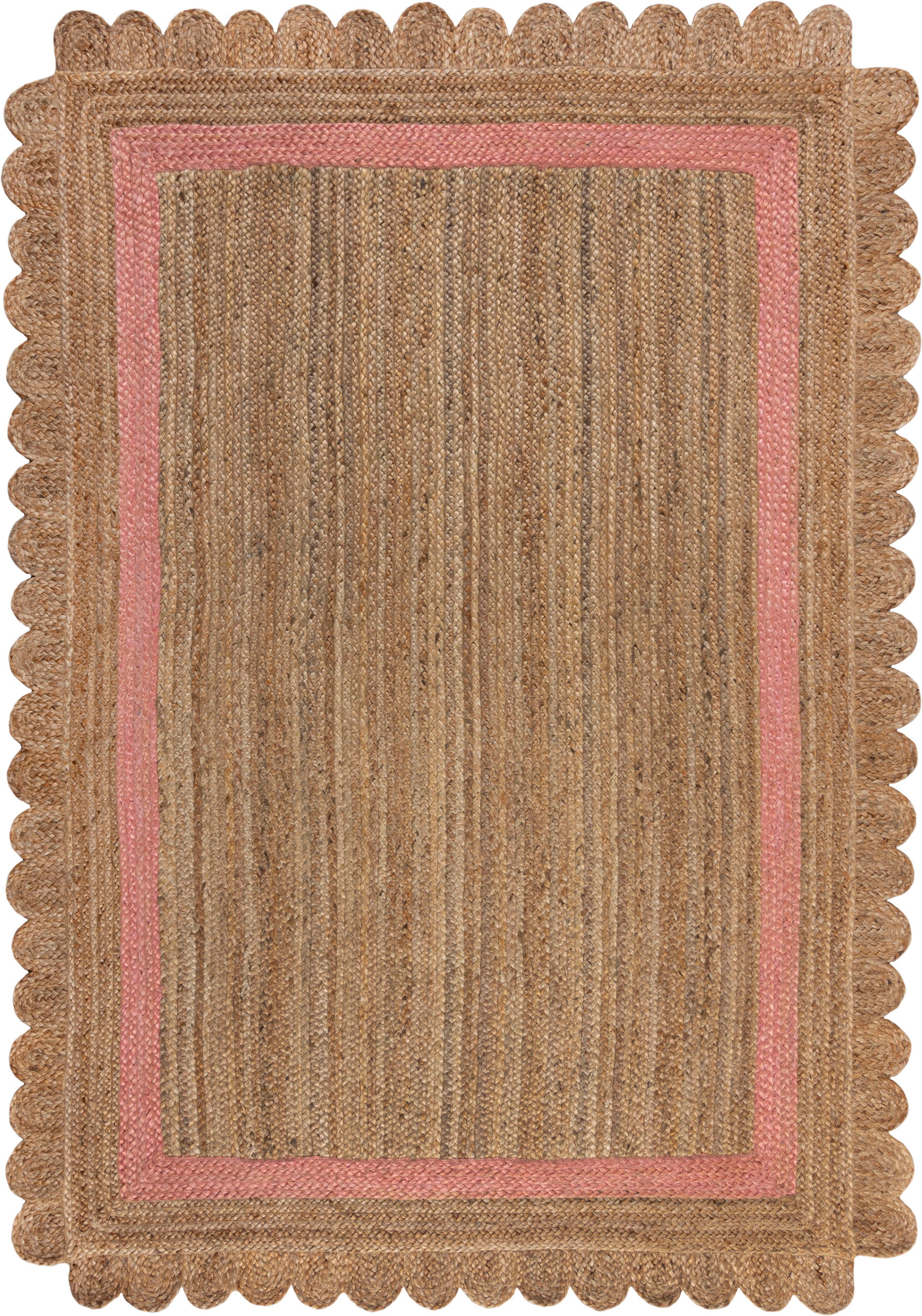 FLAIR RUGS Teppich »Grace aus Jute mit Muschelrandsaum« rechteckig 7 mm Höh günstig online kaufen