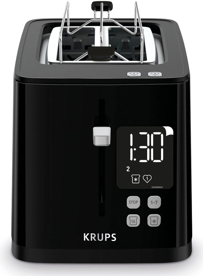 Krups Toaster »Smart'n Light KH6418;«, 2 kurze Schlitze, 800 W,  Digitaldisplay; 7 Bräunungsstufen; Automatische Zentrierung des Brots auf  Rechnung kaufen