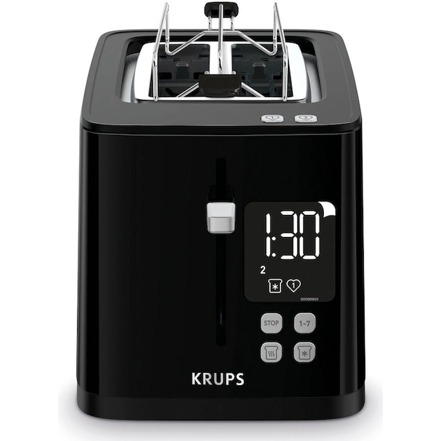 Krups Toaster »Smart'n Light KH6418;«, 2 kurze Schlitze, 800 W,  Digitaldisplay; 7 Bräunungsstufen; Automatische Zentrierung des Brots auf  Rechnung kaufen
