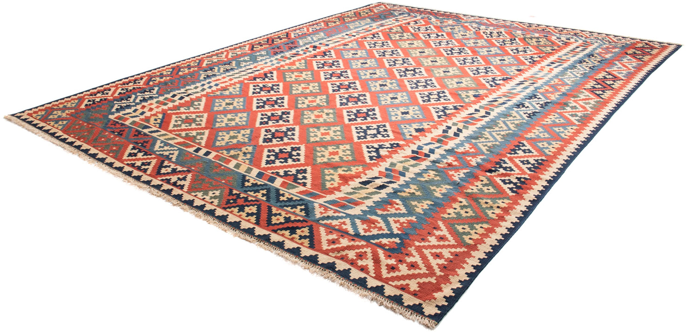 morgenland Wollteppich »Kelim - Oriental - 404 x 302 cm - rot«, rechteckig, günstig online kaufen