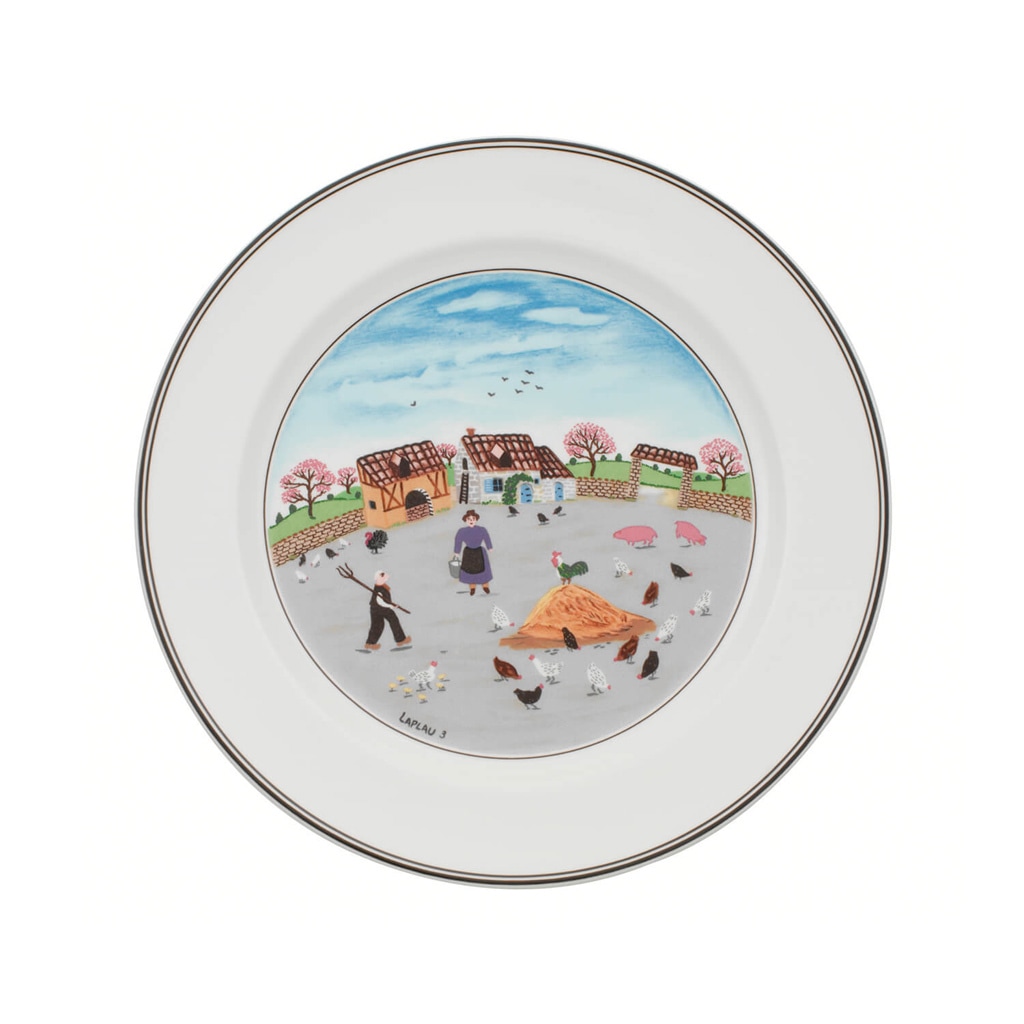 Villeroy & Boch Speiseteller »Speiseteller Hühnerhof Design Naif ø 27 cm bu günstig online kaufen