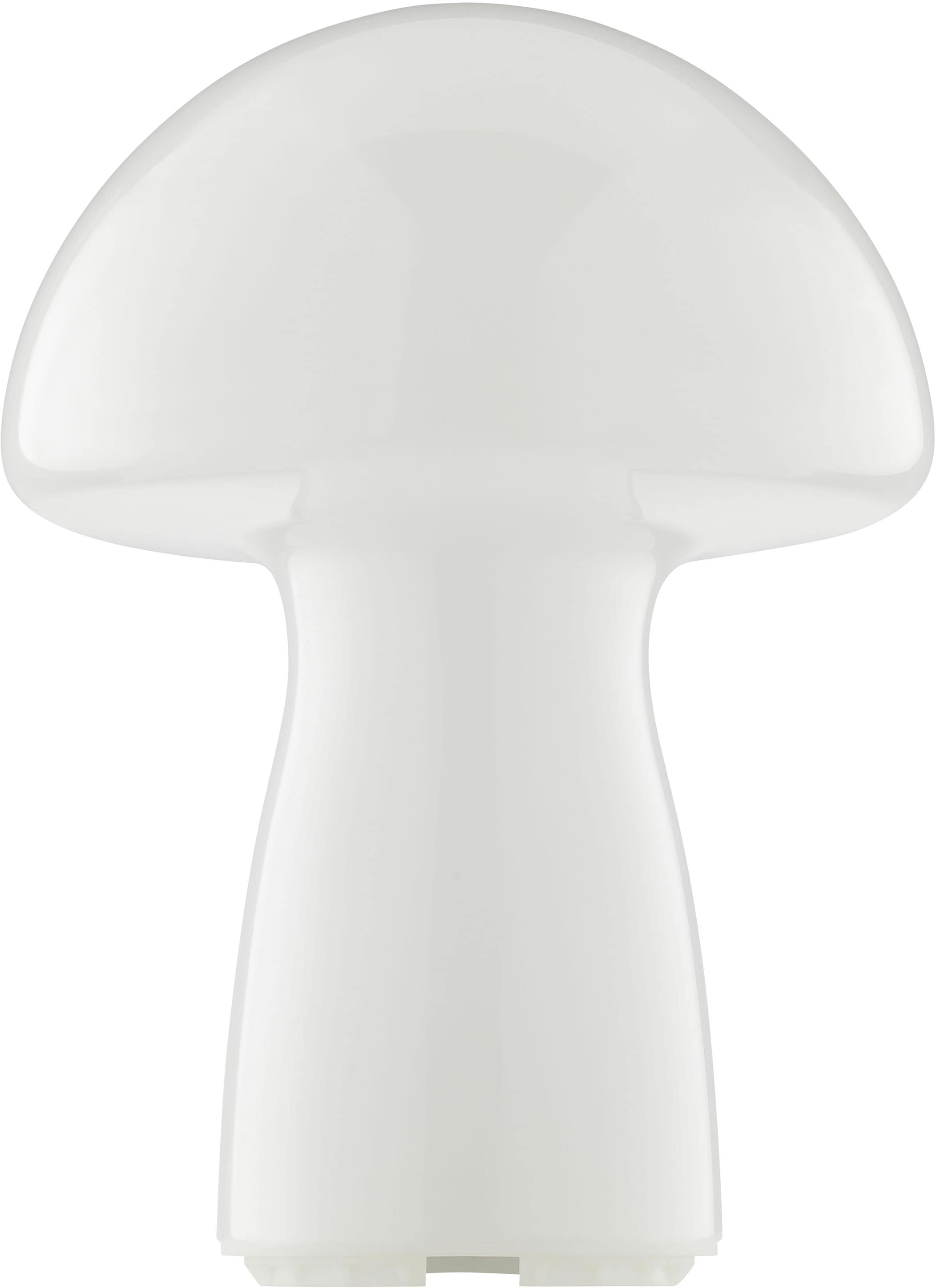 Brilliant LED Tischleuchte »Erik« LED-Modul 1 Stk. Warmweiß Pilzleuchte mit Akku, 22 x 16 cm, 250 lm, 2700 K, dimmbar, Glas, weiß