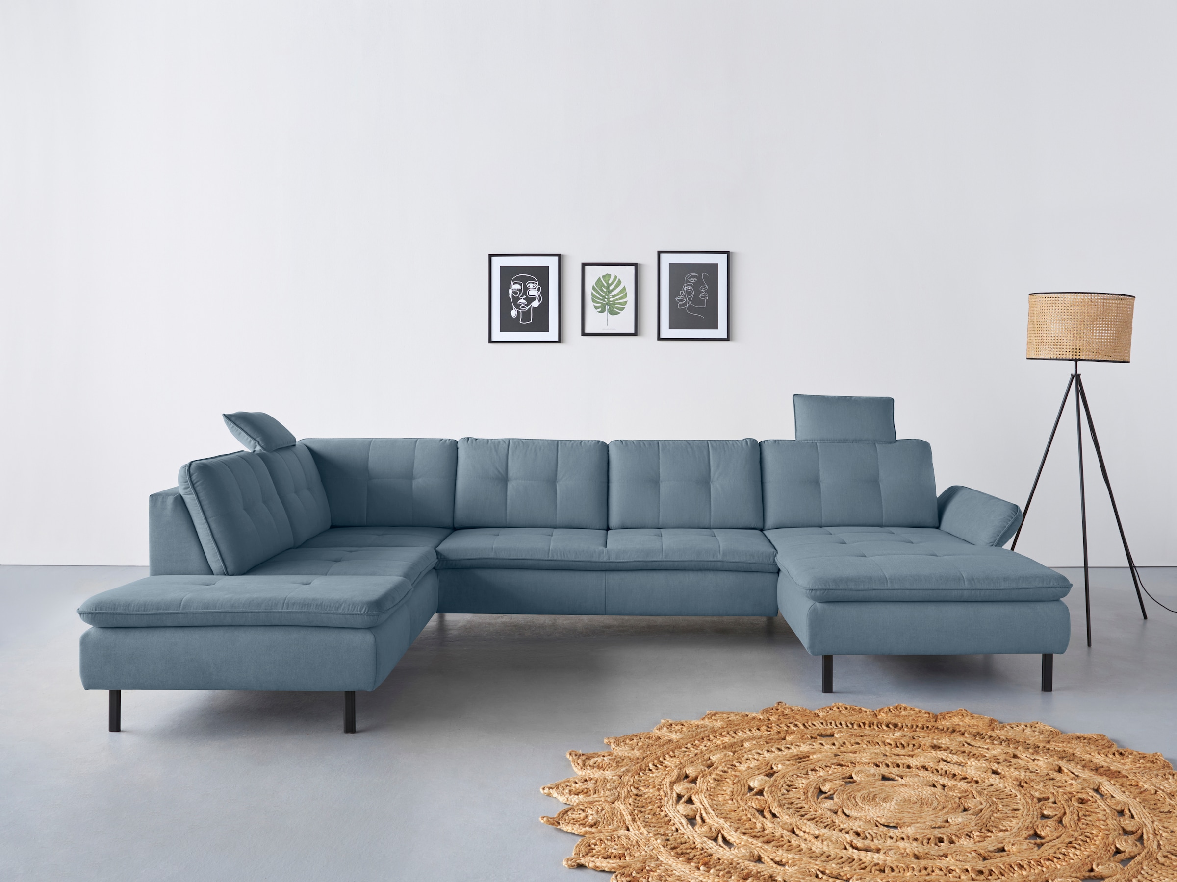 Home affaire Wohnlandschaft »Birkholm U-Form« Armlehnverstellung, auch in E günstig online kaufen