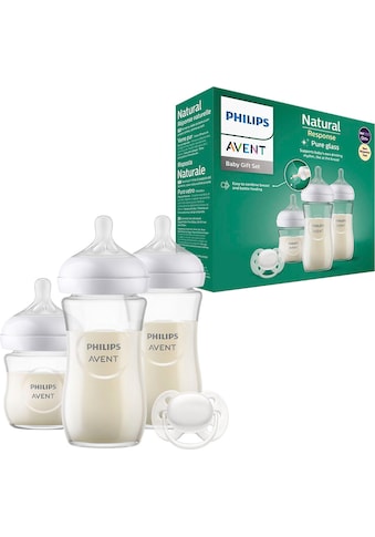 Babyflasche »Natural Response Starter-Set Glas für Neugeborene SCD878/11«
