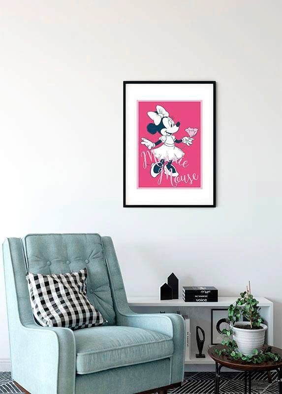Komar Bild »Minnie Mouse Girlie«, Disney, (1 St.), Wandbild zur Dekoration im Kinderzimmer - ohne Rahmen
