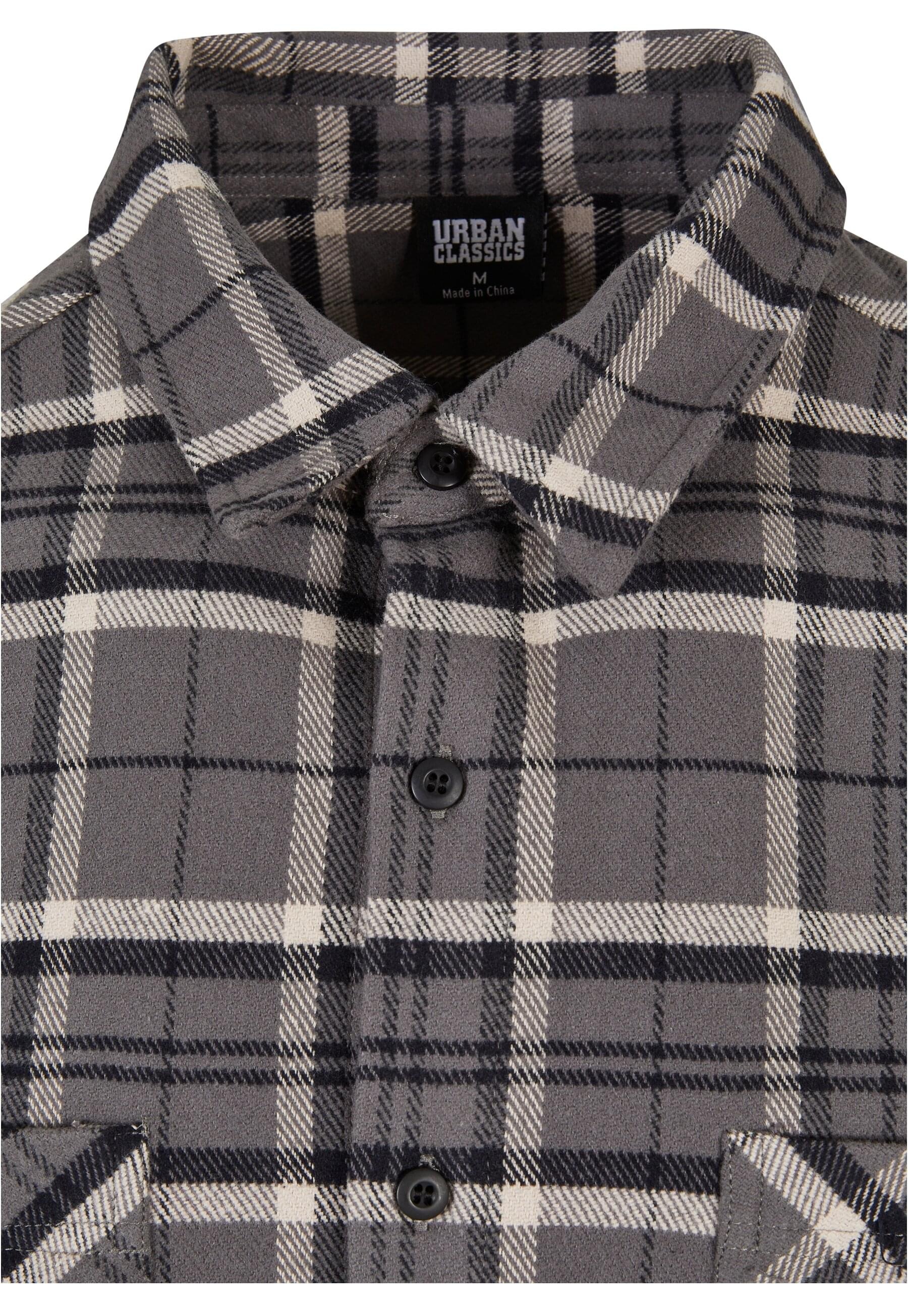 URBAN CLASSICS Langarmhemd »Urban Classics Herren Boxy Kane Check Shirt« 1 Stk. tlg.
