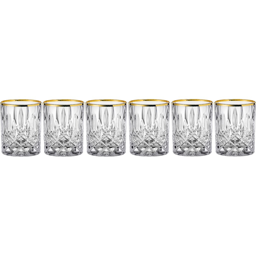 Nachtmann Whiskyglas »Noblesse Gold edition«, (Set, 6 tlg.), mit veredeltem Goldrand, 6-teilig, 295 ml