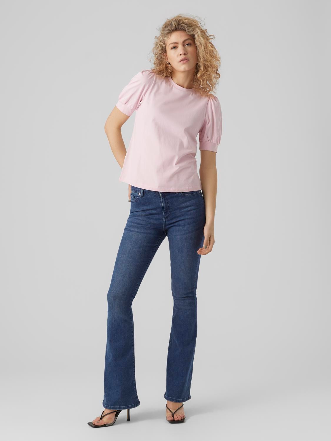 Vero Moda T-Shirt »VMKERRY 2/4 O-NECK TOP VMA JRS NOOS«, mit Rundhalsausschnitt