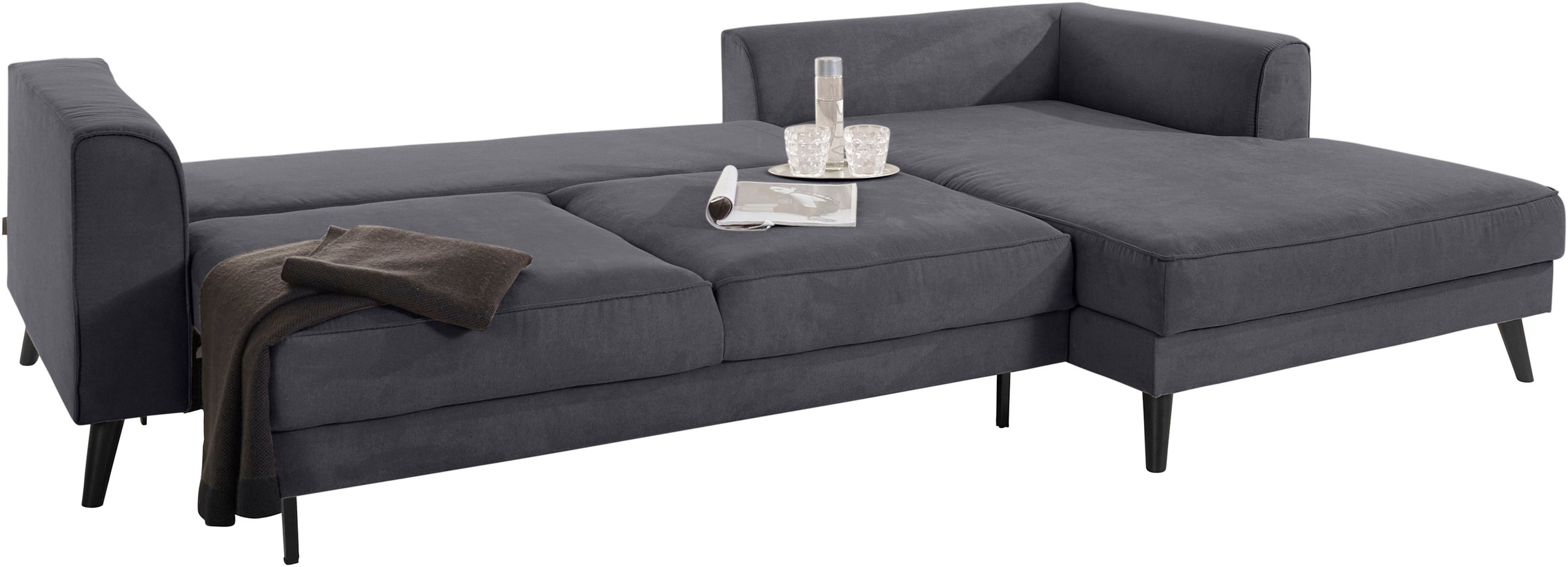 INOSIGN Ecksofa »Lumber Jack, elegant und bequem, Breite 280, hoher Fuß, L-Form«, in moderner Optik