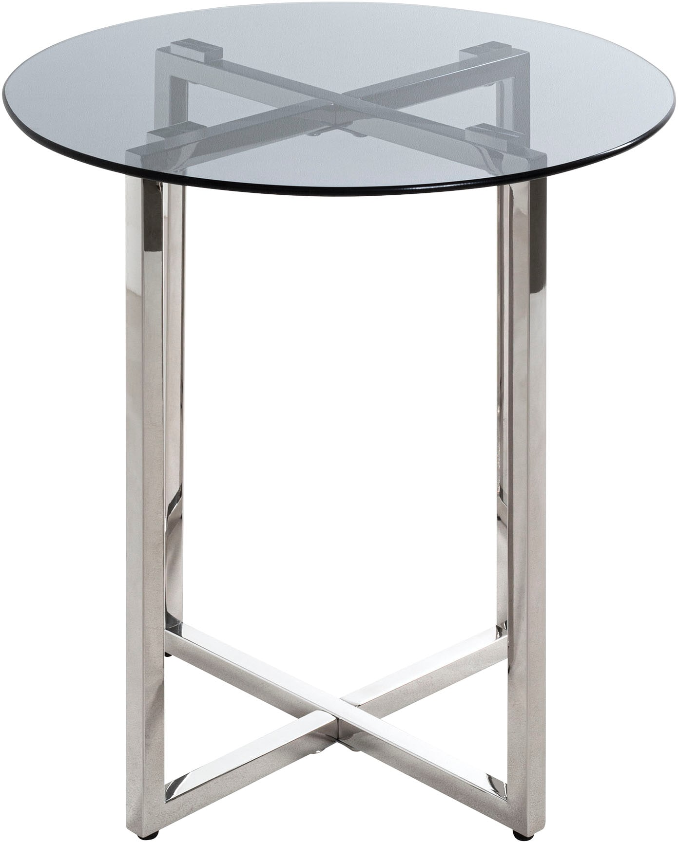HAKU Beistelltisch »Sofatisch, Wohnzimmertisch« 1 Stk. tlg. rund - aus Metall Silber - Ø/H 50/55 cm