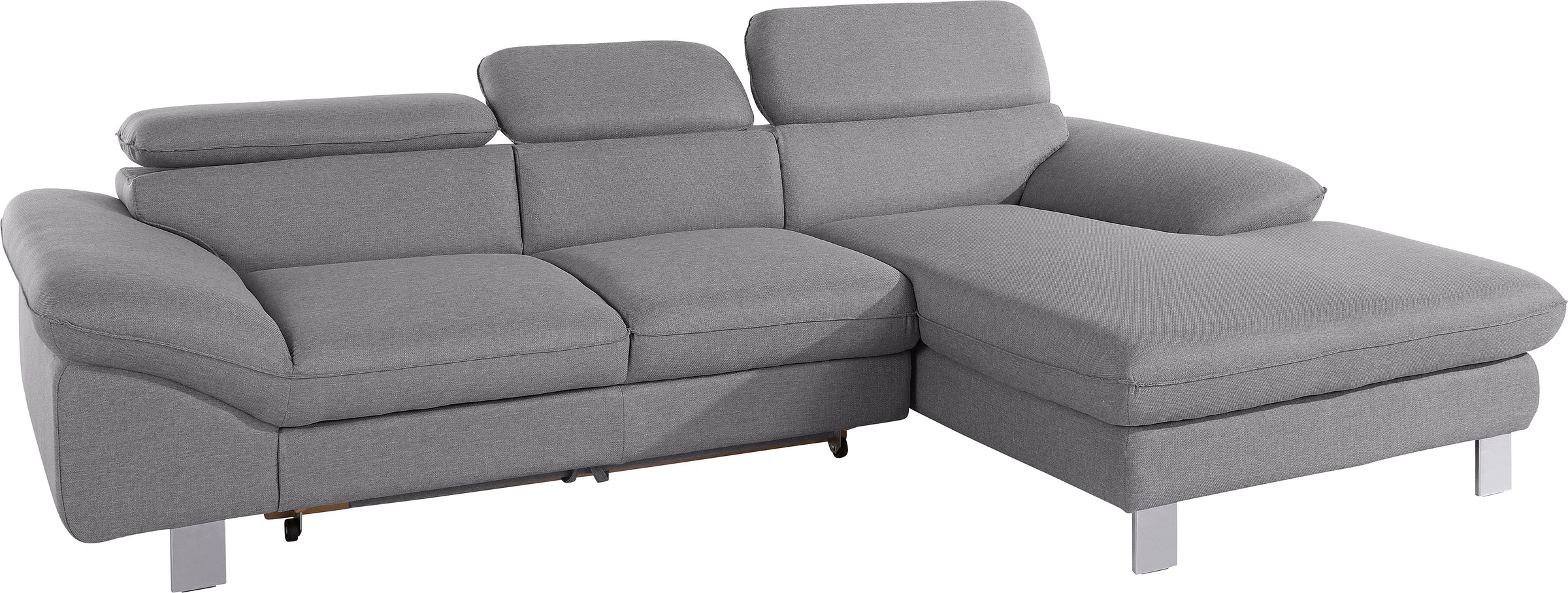 COTTA Polstergarnitur »Driver L-Form«, (Set, 2 tlg.), Set bestehend aus: Ecksofa mit Kopfteilverstellung & Hocker
