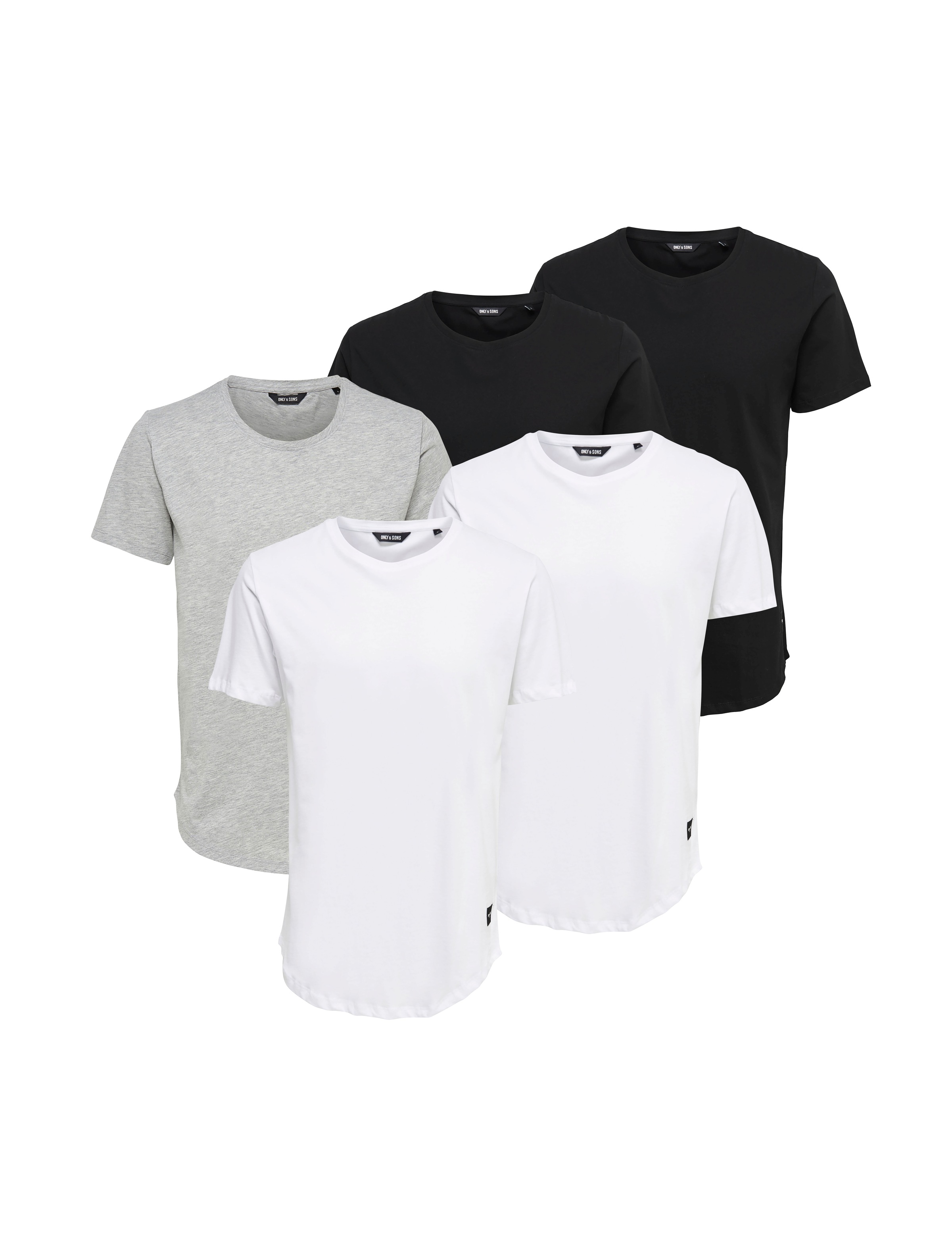 ONLY & SONS T-Shirt Grau M HERREN Hemden & T-Shirts Basisch Rabatt 54 % 
