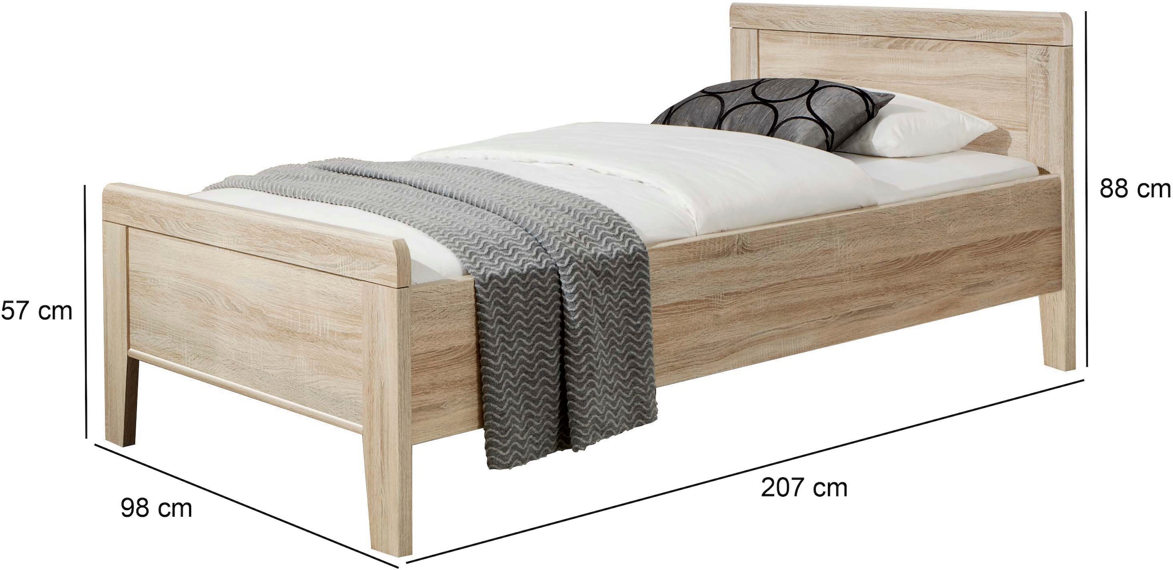 WIEMANN Holzbett »Meran« in Komforthöhe
