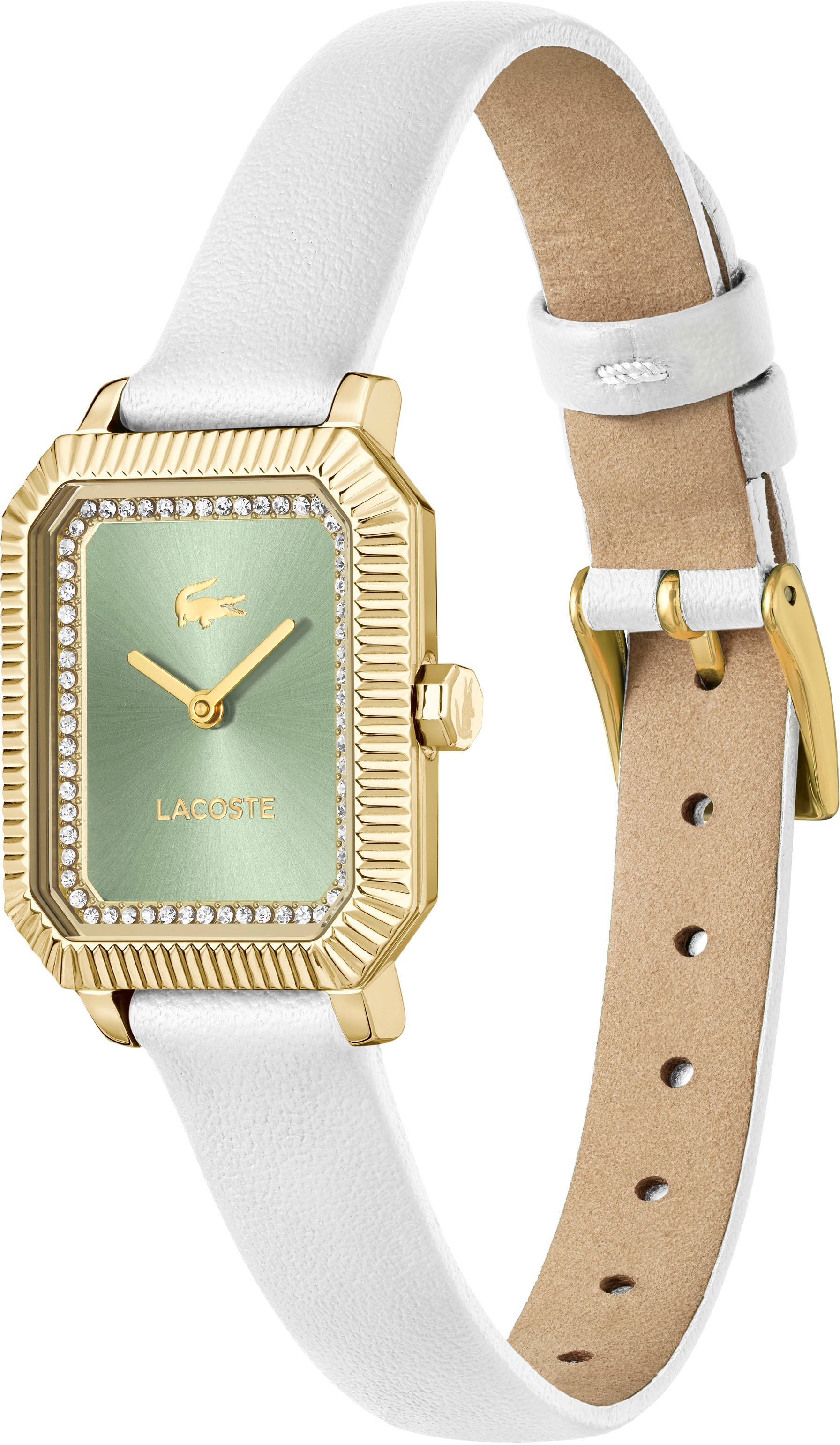 Lacoste Quarzuhr »LACOSTE PARISIENNE«, Armbanduhr, Damenuhr, Lederarmband, analog