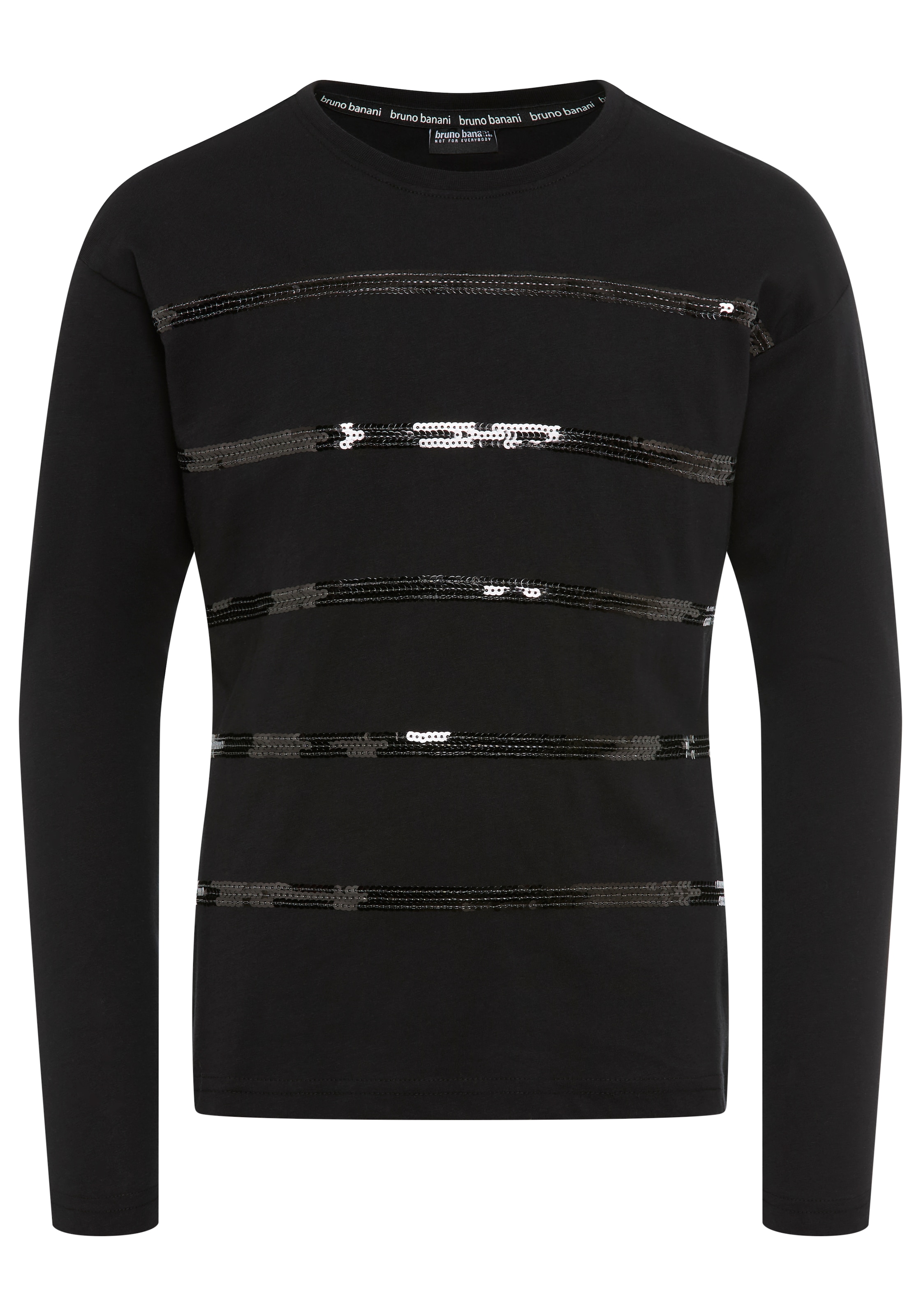 Bruno Banani Langarmshirt »Shirt mit Paillettendetails«, Langarmshirt mit Pailletten