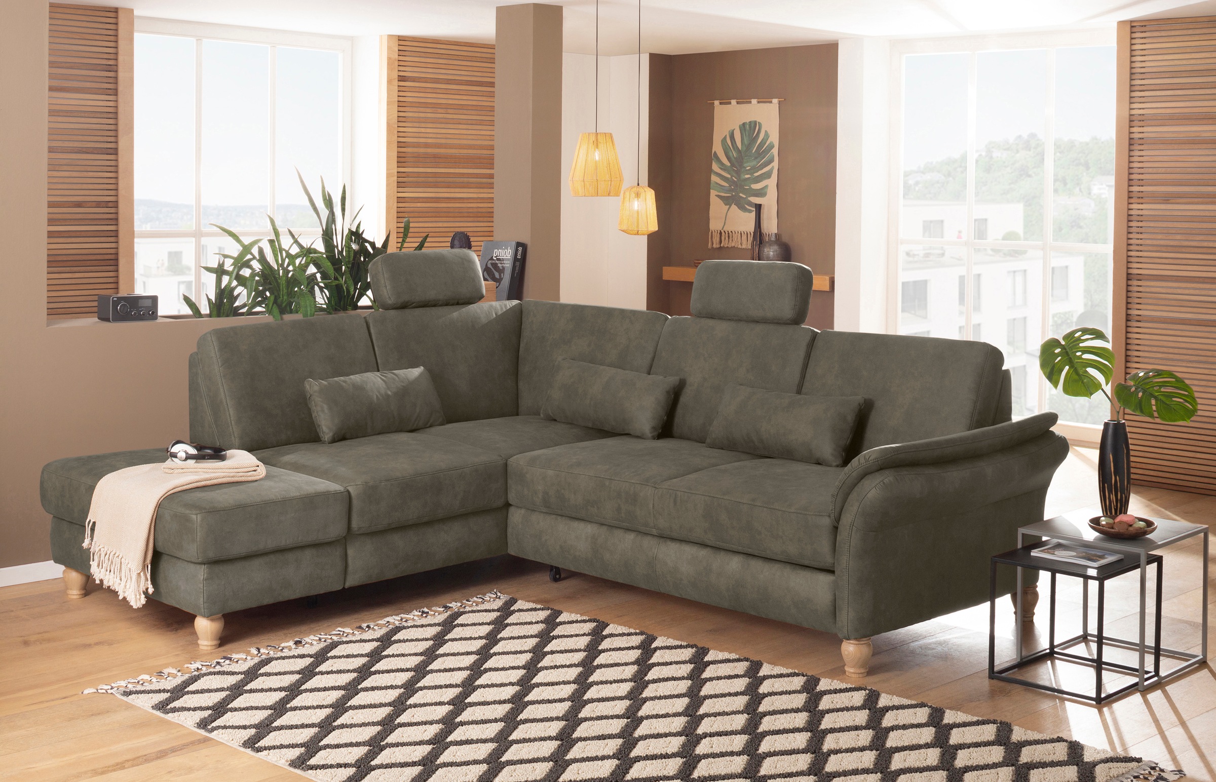 Home affaire Ecksofa »Palace L-Form« incl. Sitztiefenverstellung, wahlweise günstig online kaufen