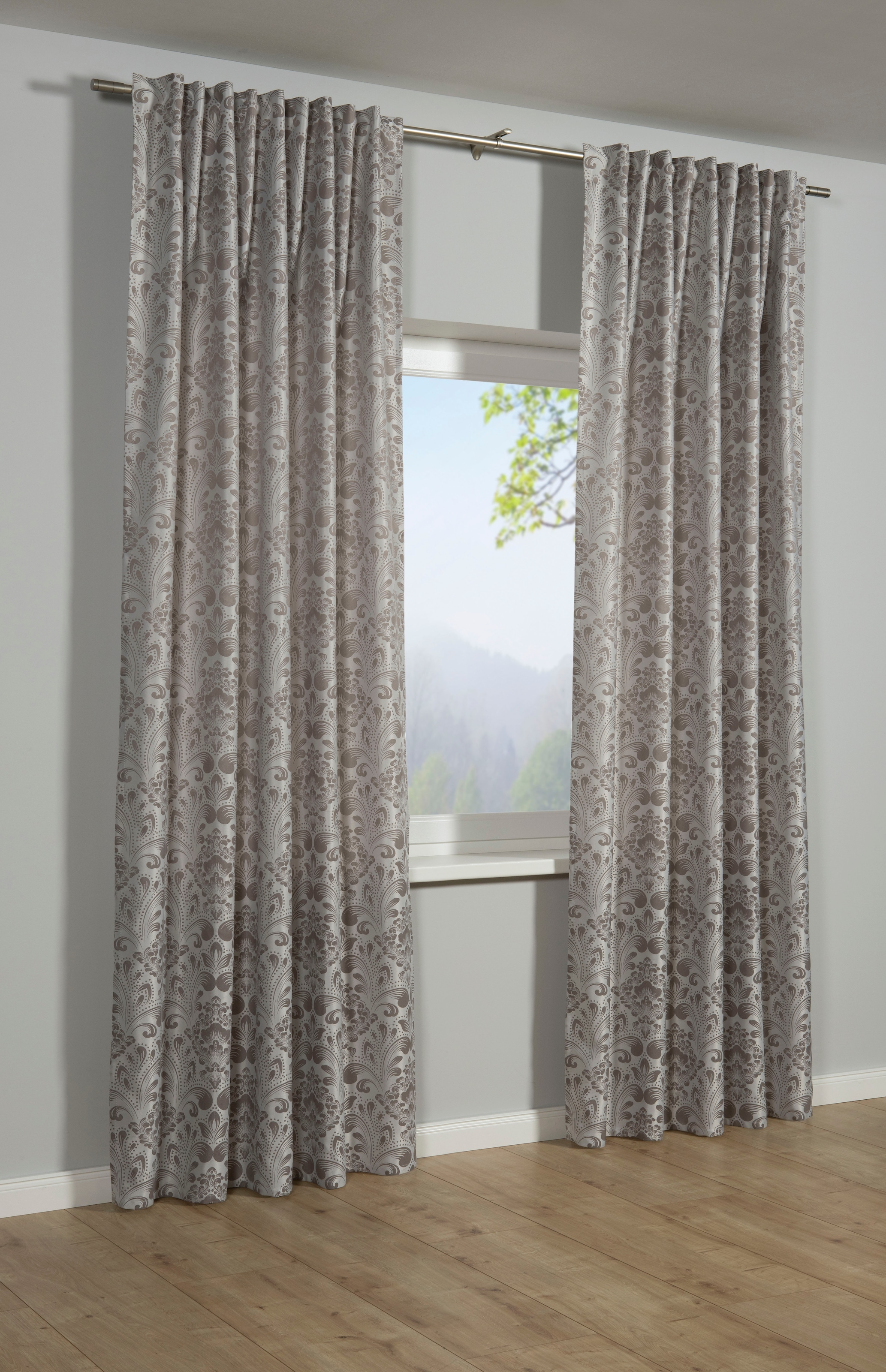 Sehlbach Gardine »Schal Jacquard Ornamente« Schlaufen 1 Stk. tlg. mit Gardi günstig online kaufen