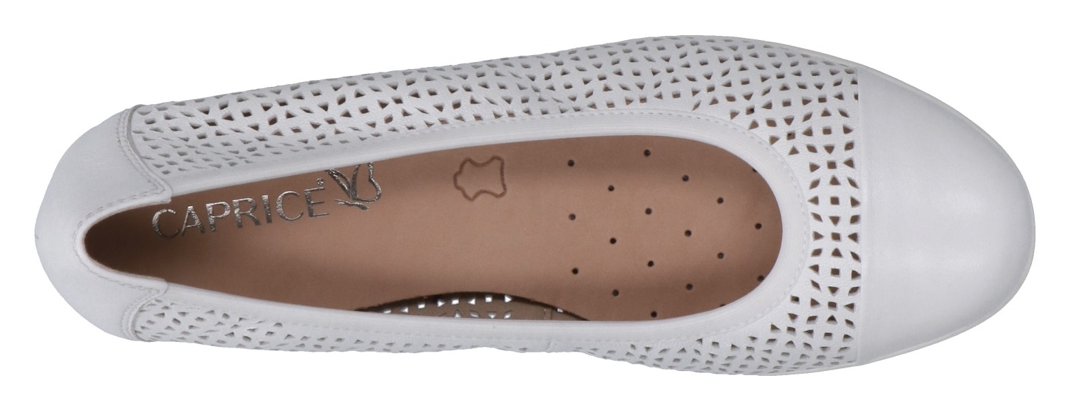 Caprice Ballerina, Slipper, Bequemschuh, Schlupfschuh mit Perforation