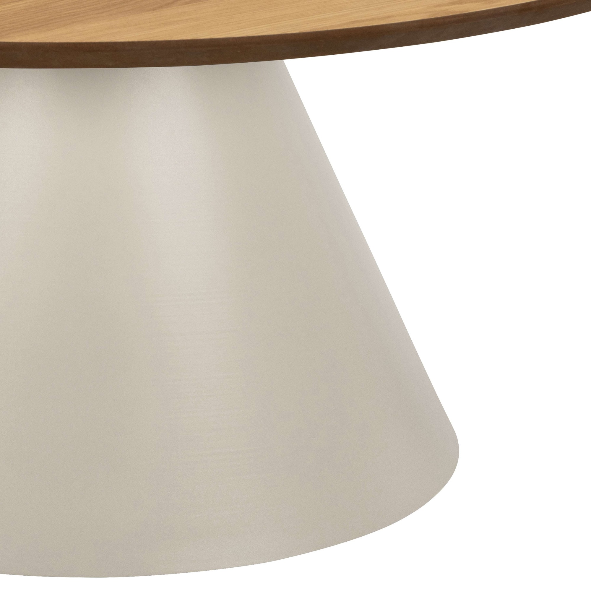 ACTONA GROUP Couchtisch »Soli«, Rund Couchtisch, Tischplatte matt Eiche, Säule Gestell grau, Ø65x43cm