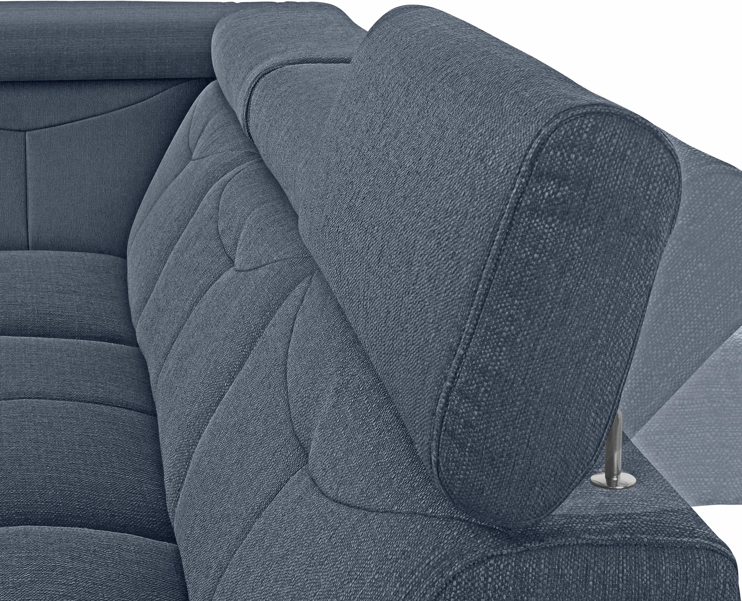 exxpo - sofa fashion Ecksofa »Spring, super bequem und komfortabel mit Armteil- und Kopfteilfunktion«, wahlweise mit Bettfunktion und Bettkasten, L-Form