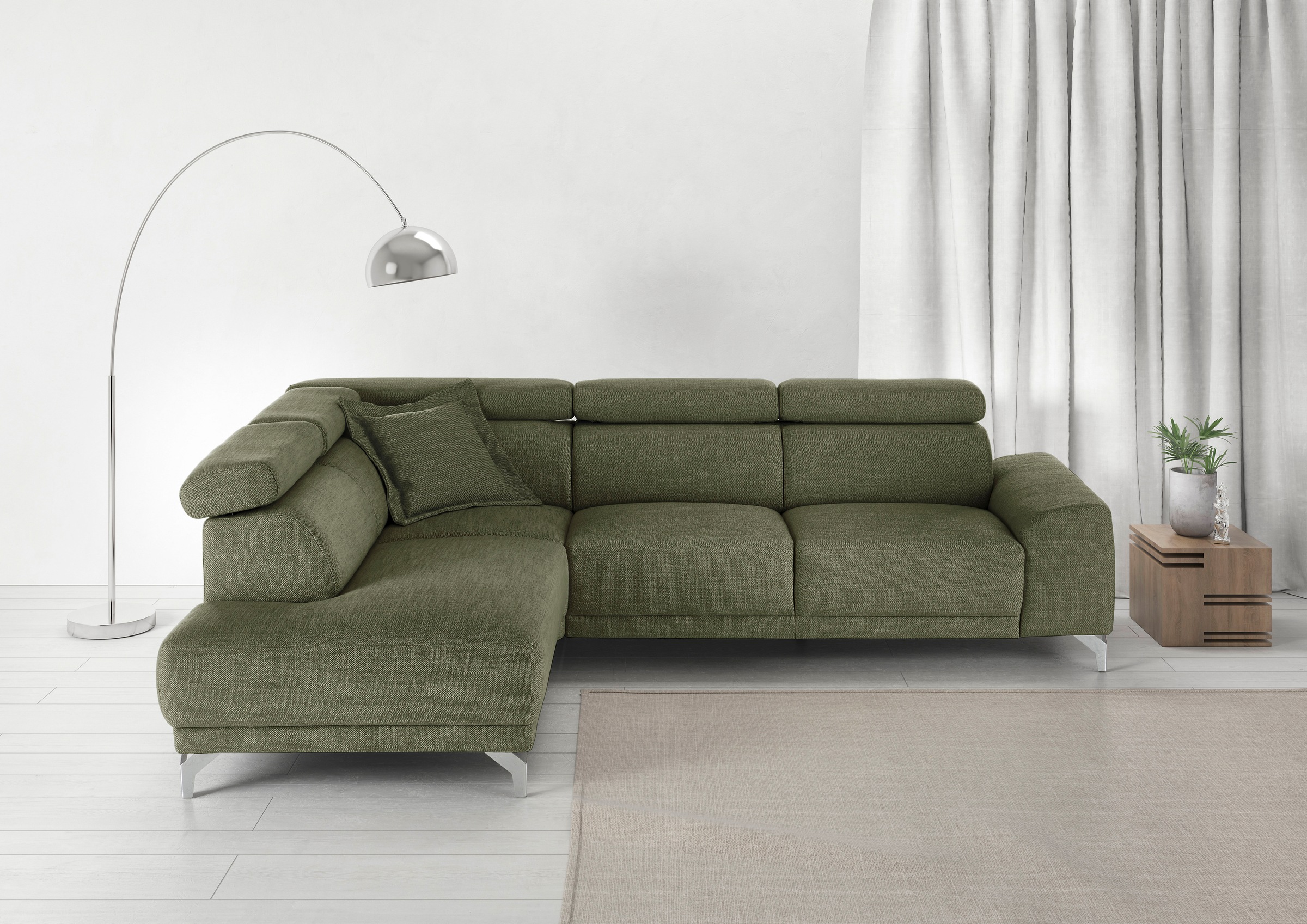 3C Candy Ecksofa »Greve Sofa immer mit manuelle Kopfteilverstellungen, mode günstig online kaufen