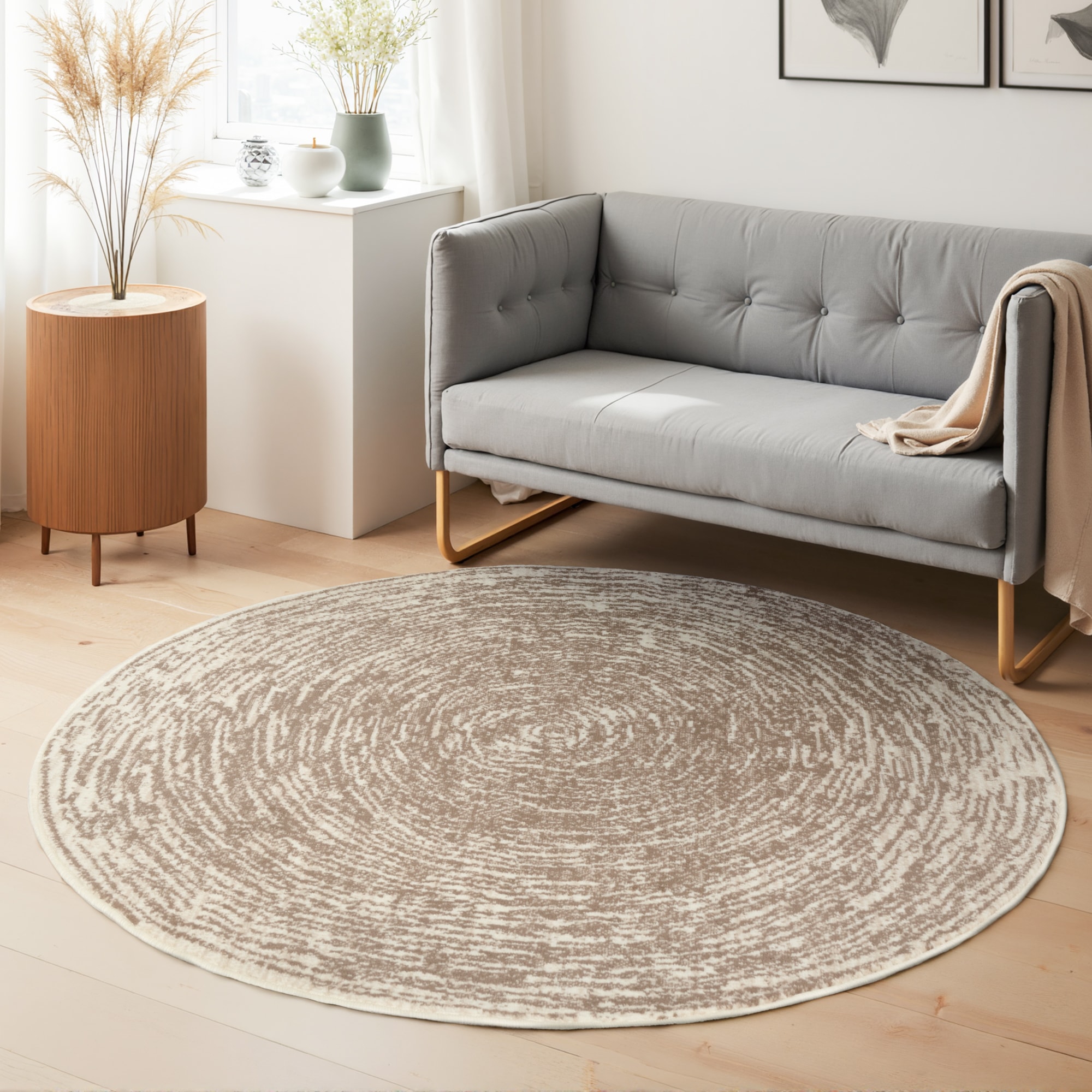 HANSE Home Teppich »Cavallo«, rund, 9 mm Höhe, Wohnzimmer, Schlafzimmer, Fl günstig online kaufen