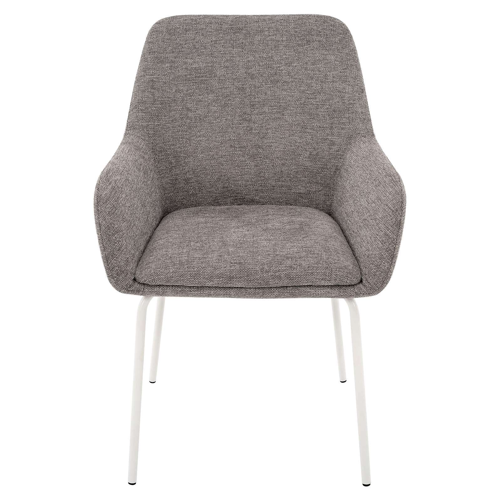 OTTO home Esszimmerstuhl »Gabbie« (Set) 2 Stk.mit weißen Metallbeinen, Webstoff Bezug, Sitzhöhe 47,5 cm