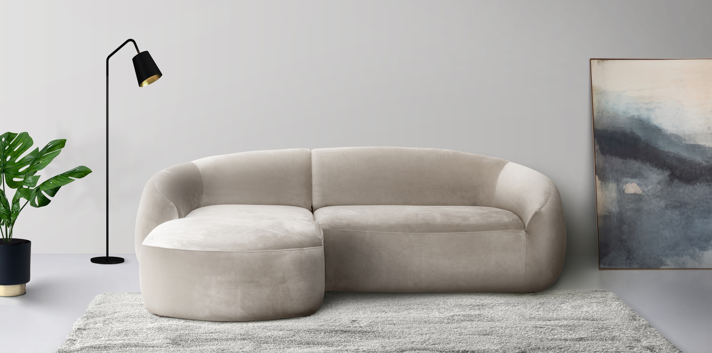 LeGer Home by Lena Gercke Ecksofa »L-Form, Designersofa, organische Form, M günstig online kaufen