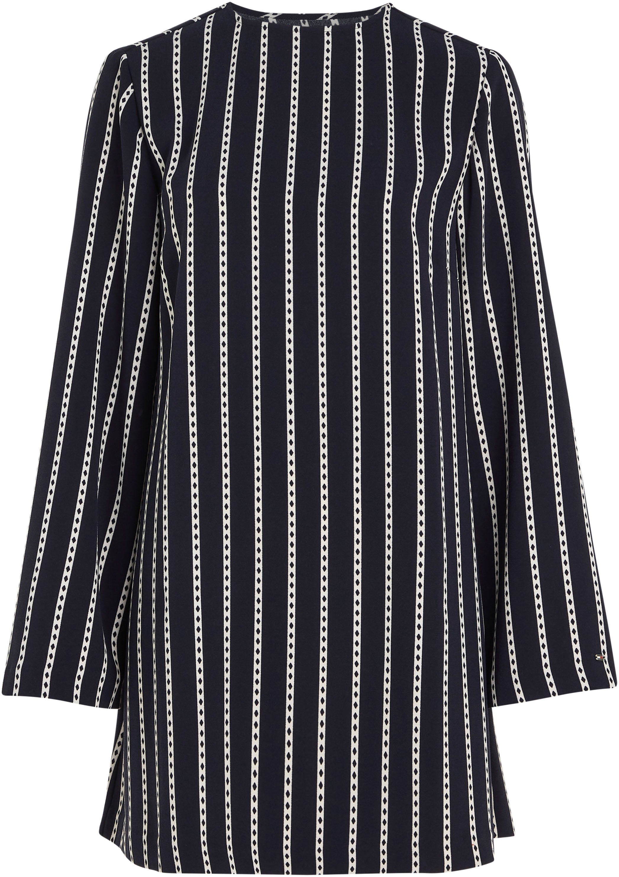 Tommy Hilfiger SHIFT »ARGYLE STRIPE Blusenkleid mit online bei DRESS«, Rundhals CREPE