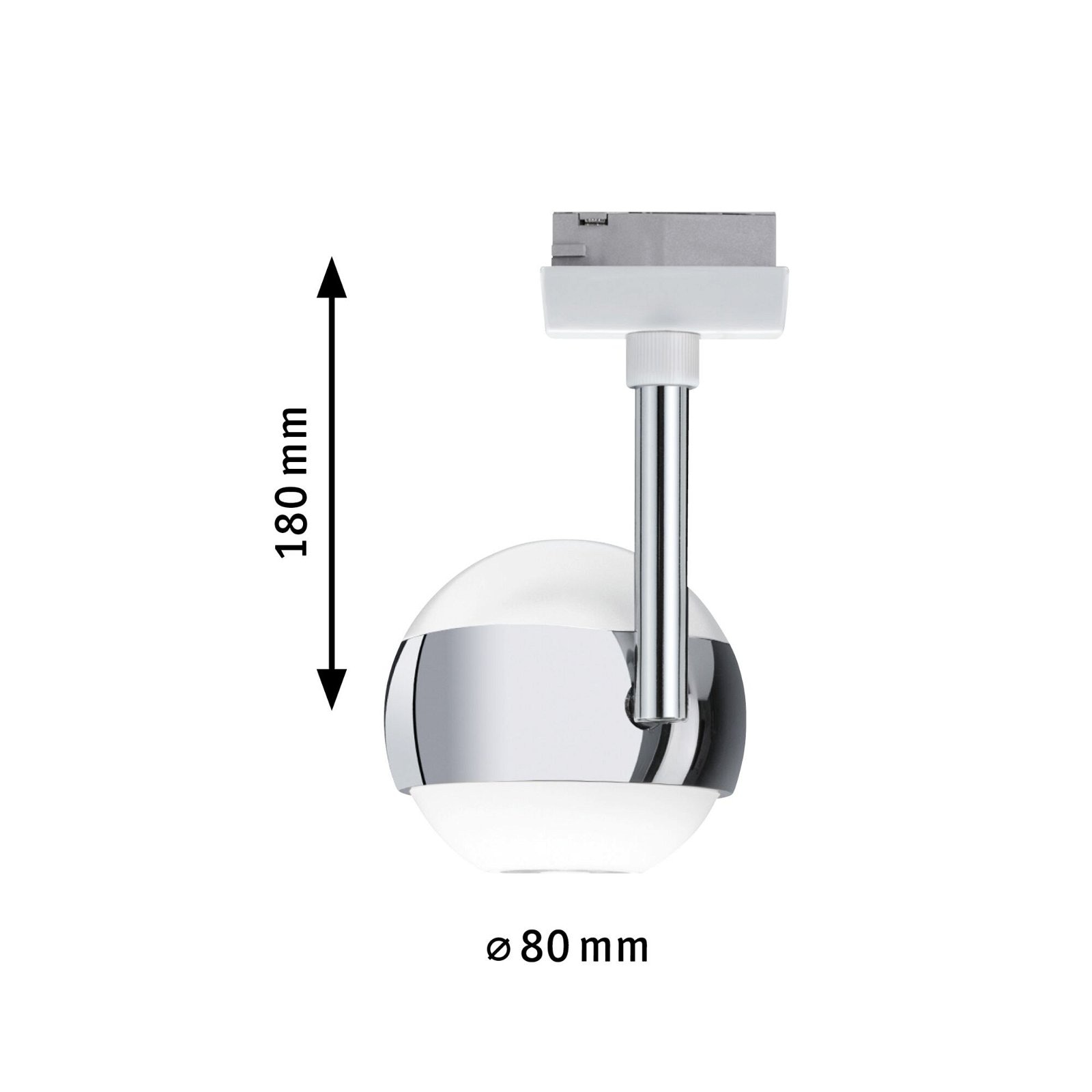 Paulmann Schienensystem-Leuchten »URail Schienenspot Capsule II 439lm 6,3W 2700K 230V Chrom matt, 6W«, dimmbar, Einzelspot