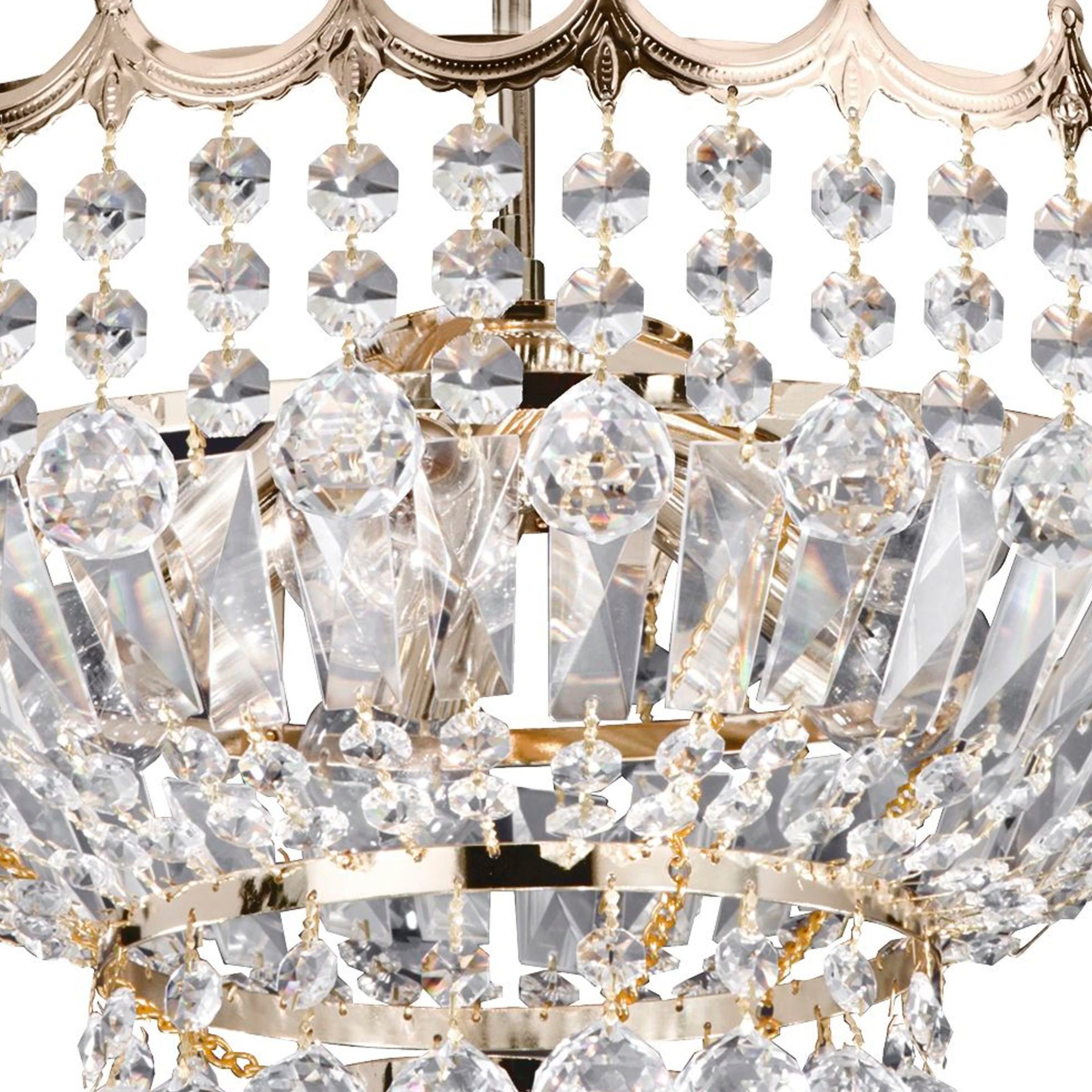 Searchlight Kronleuchter »Deckenleuchte Versailles, 5-flammig«, 5 flammig, Leuchtmittel E14 | ohne Leuchtmittel, Glamourös