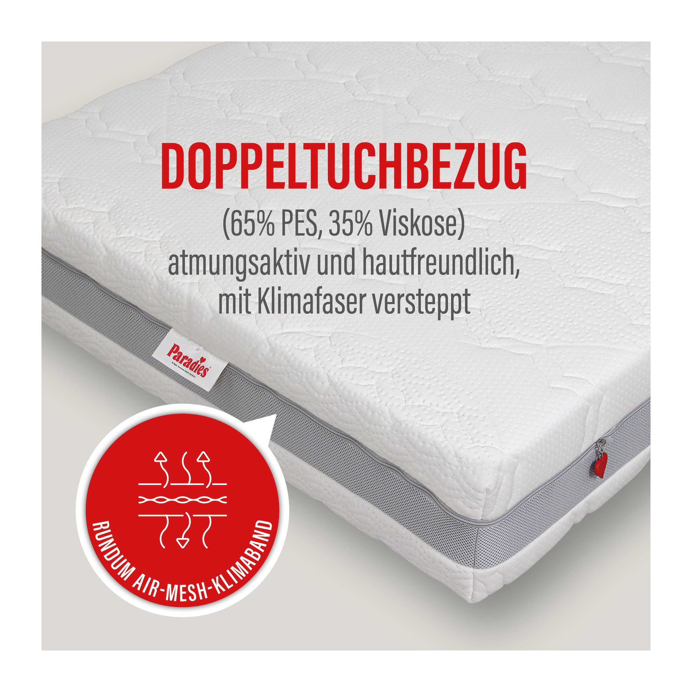 Paradies Kaltschaummatratze »Neuheit: Paradies Prolife Supreme, Testsieger Stiftung Warentest« 22 cm hoch Raumgewicht: 35 kg/m³ 1 Stk. tlg. Note GUT (2,2), getestet in 90x200 cm, Härtegrad 3