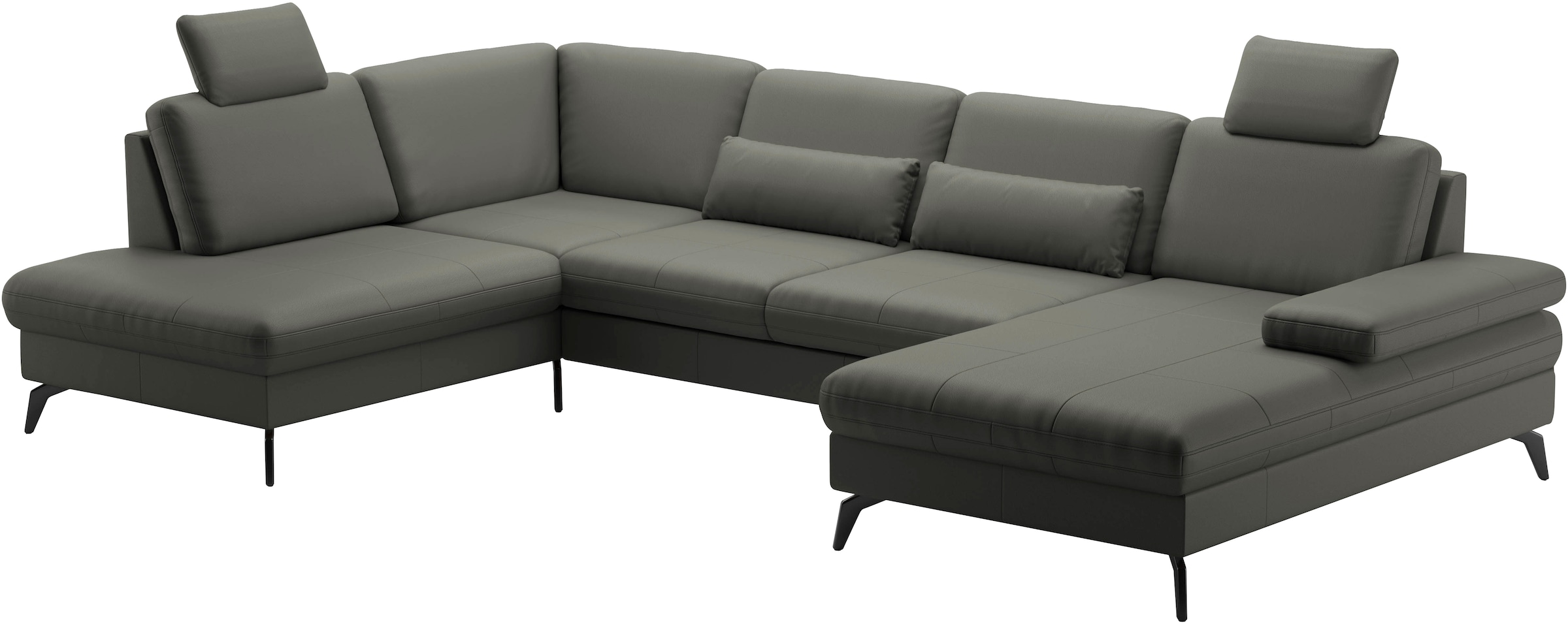 sit&more Wohnlandschaft »Morris U-Form, inkl. Sitztiefenverstellung«, wahlweise mit Armteilverstellung, Bettfunktion & Bettkasten